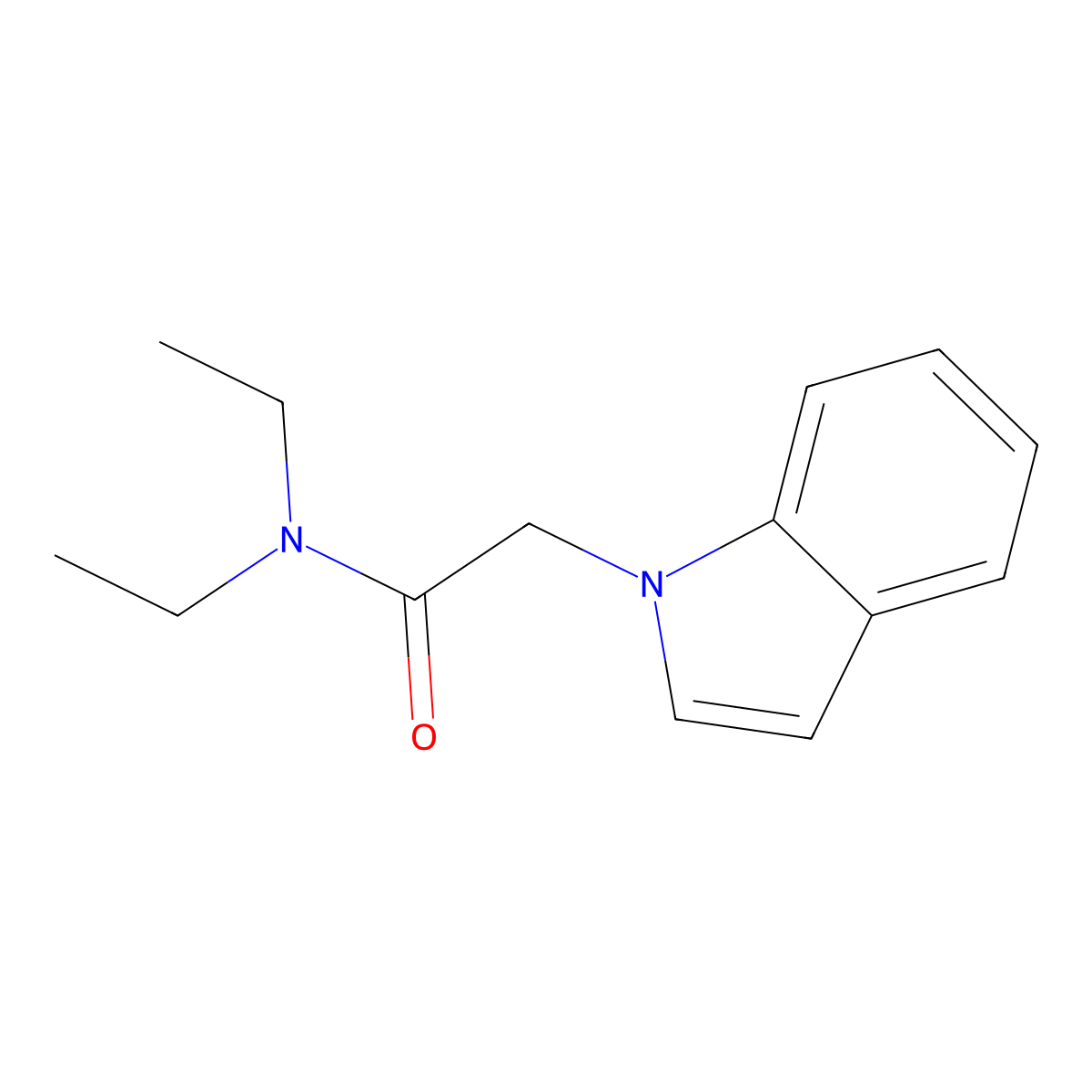 N,N-diethyl-2-(1H-indol-1-yl)acetamide molecular structure, CAS 754233-49-3
