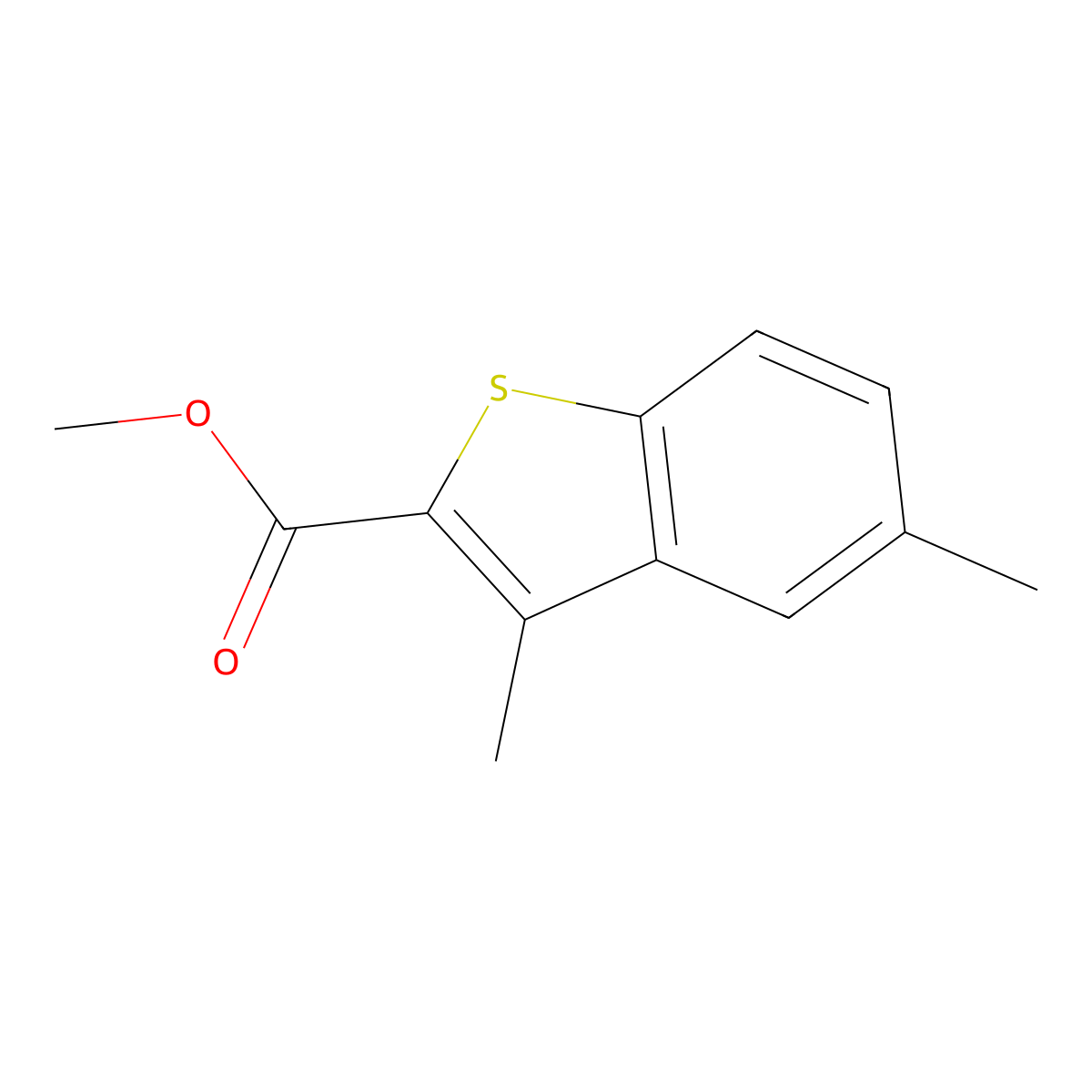 Methyl 3,5-dimethylbenzo[b]thiophene-2-carboxylate molecular structure, CAS 75424-45-2