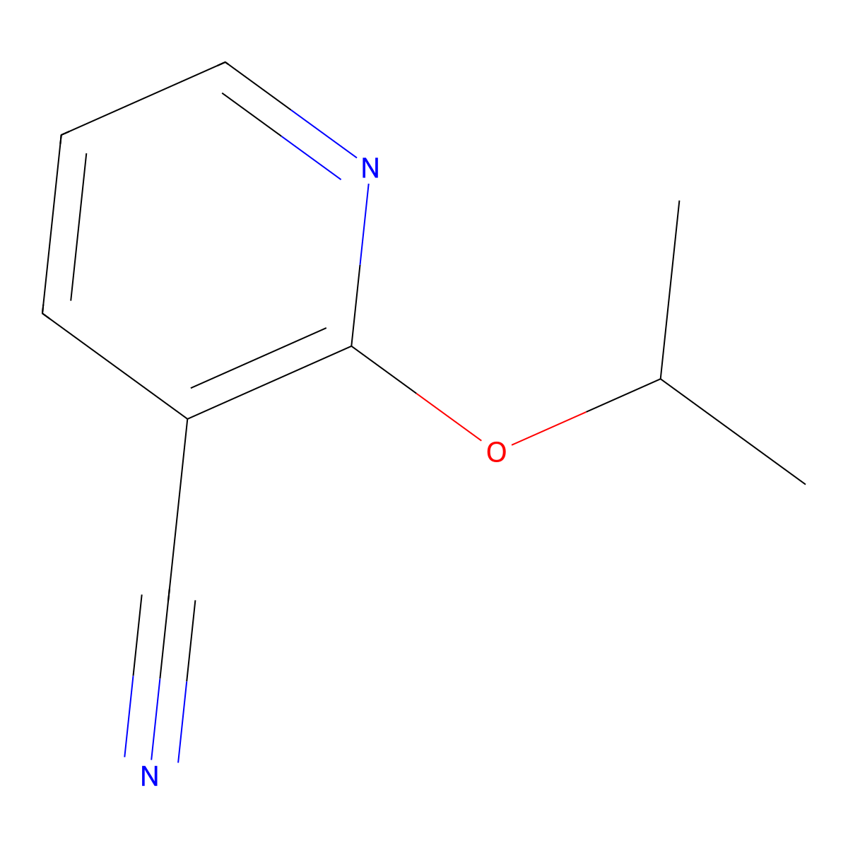 2-Isopropoxynicotinonitrile molecular structure, CAS 75424-70-3