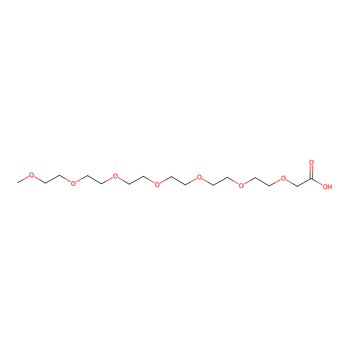 2,5,8,11,14,17,20-Heptaoxadocosan-22-oic acid molecular structure, CAS 75427-75-7