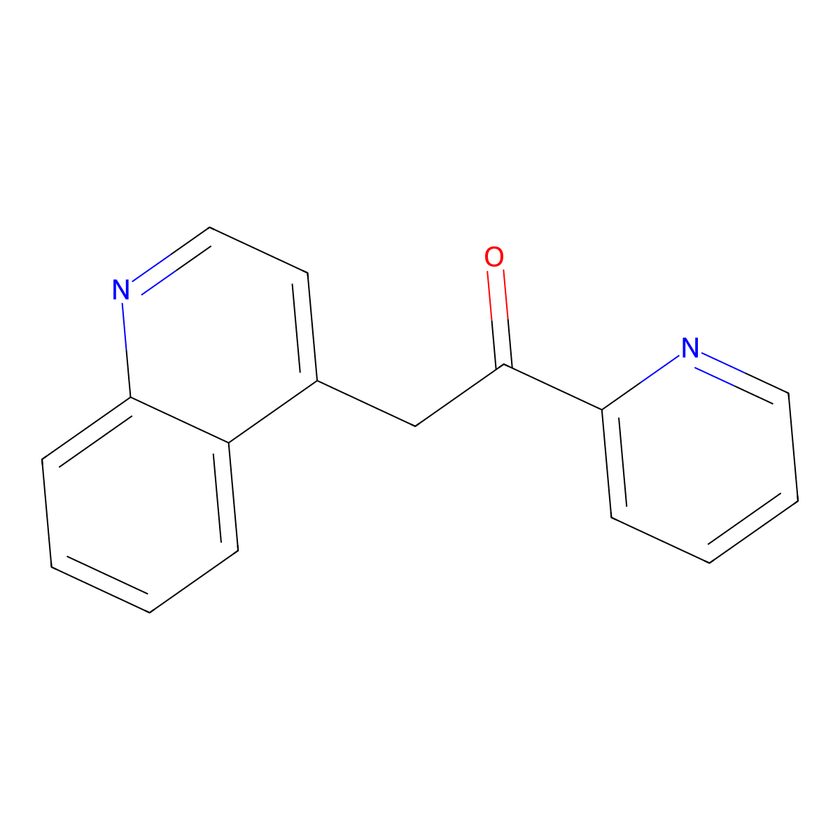 1-(Pyridin-2-yl)-2-(quinolin-4-yl)ethanone molecular structure, CAS 7543-22-8