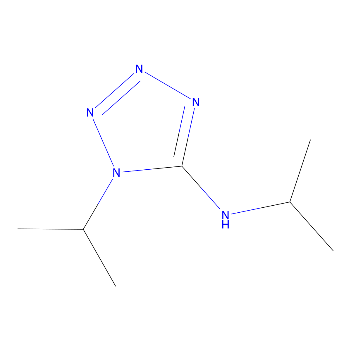 Isopropyl-(1-isopropyl-1H-tetrazol-5-YL)-amine molecular structure, CAS 75431-03-7