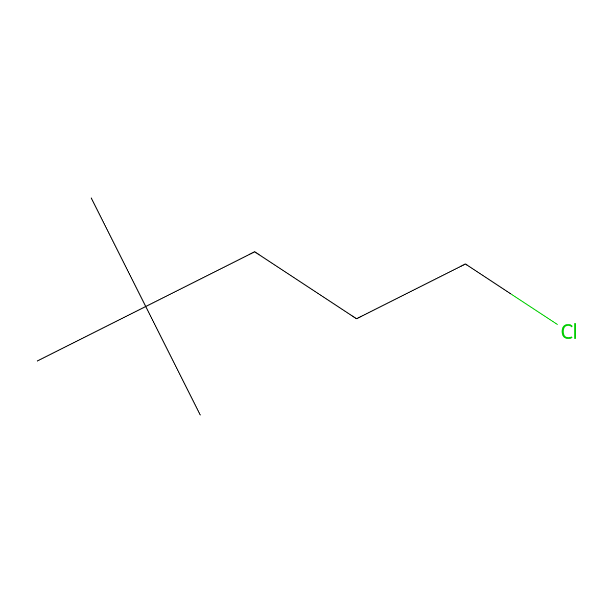 1-Chloro-4,4-dimethylpentane molecular structure, CAS 75431-23-1