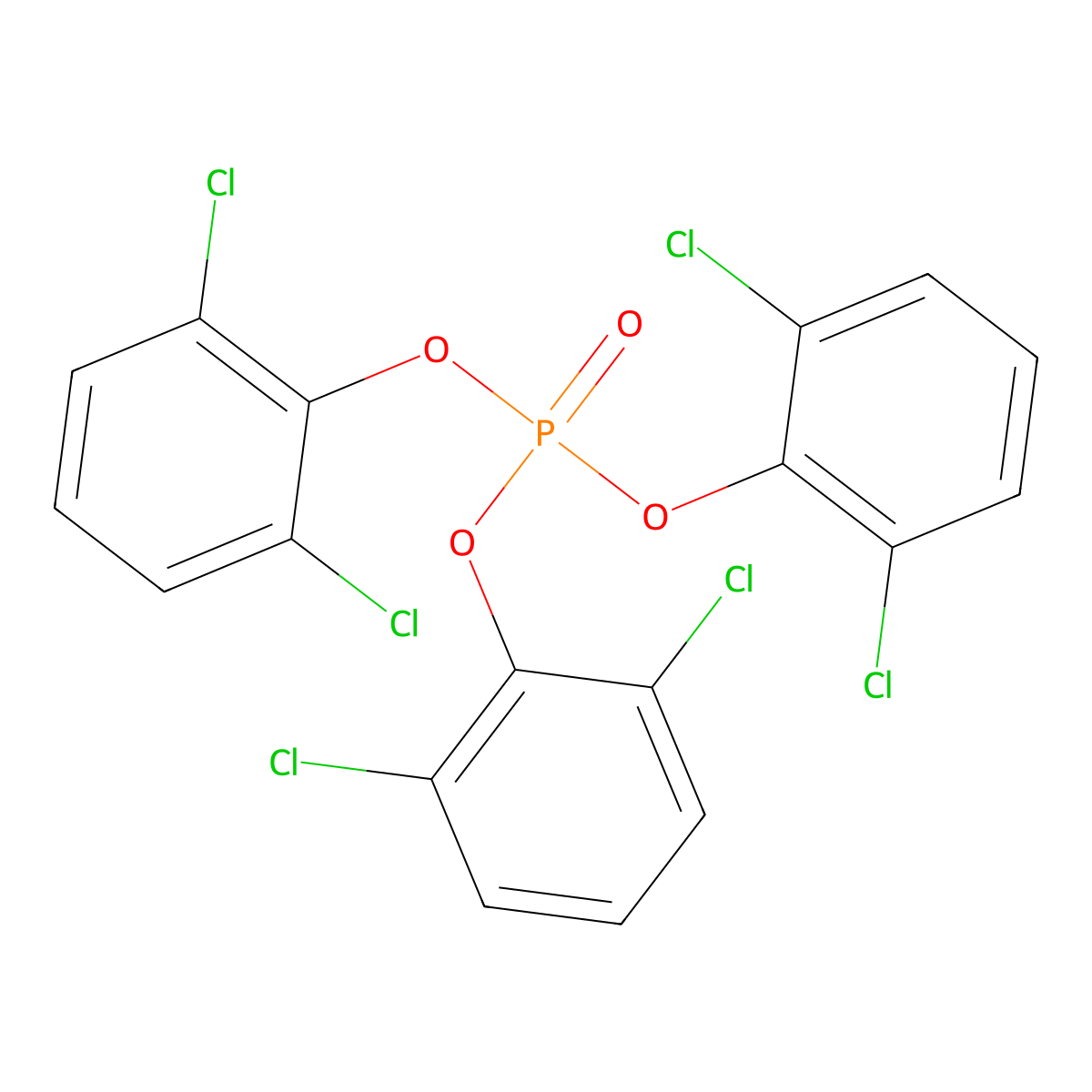 Tris(2,6-dichlorophenyl) phosphate molecular structure, CAS 75431-49-1