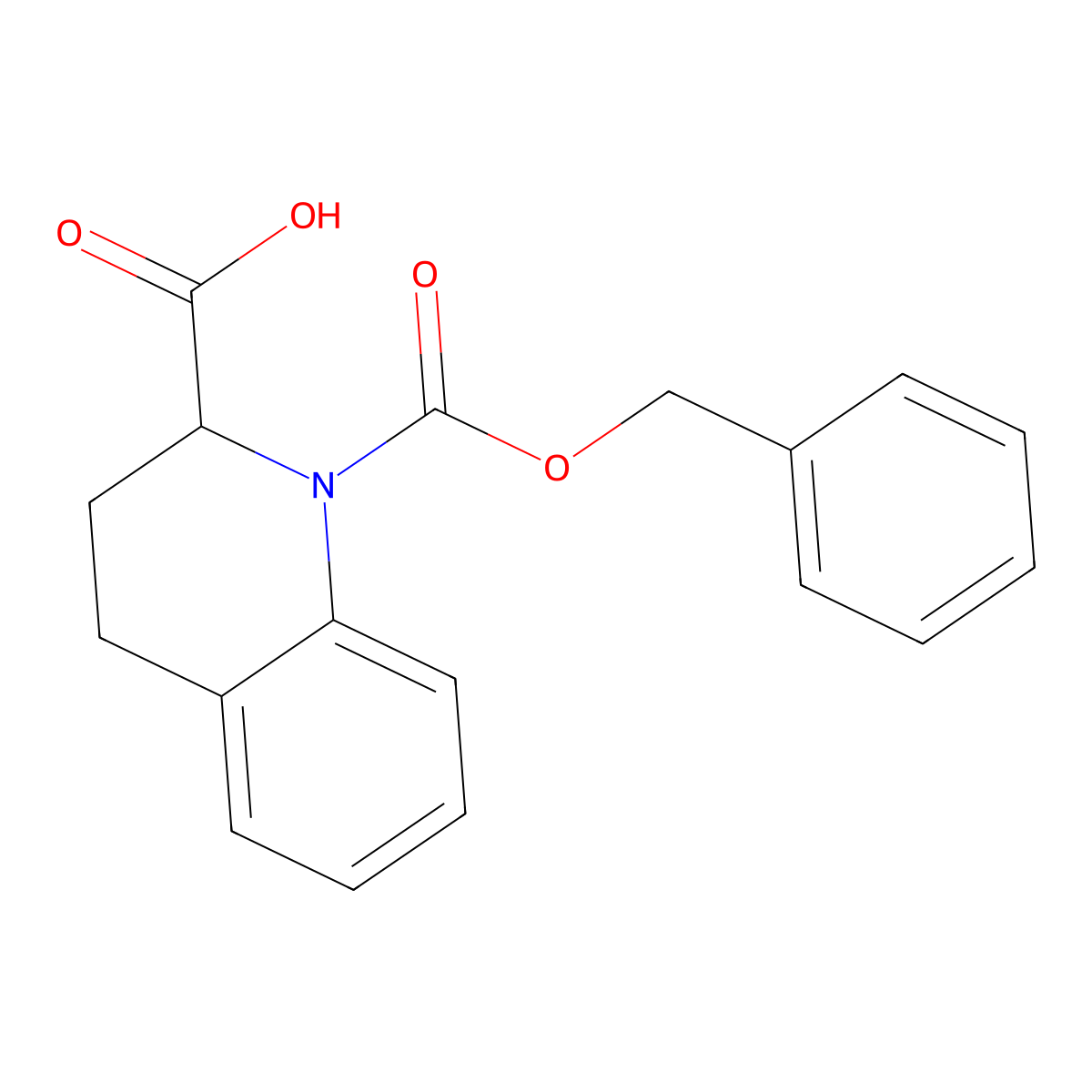 3,4-Dihydro-2H-quinoline-1,2-dicarboxylic acid 1-benzyl ester molecular structure, CAS 75433-73-7