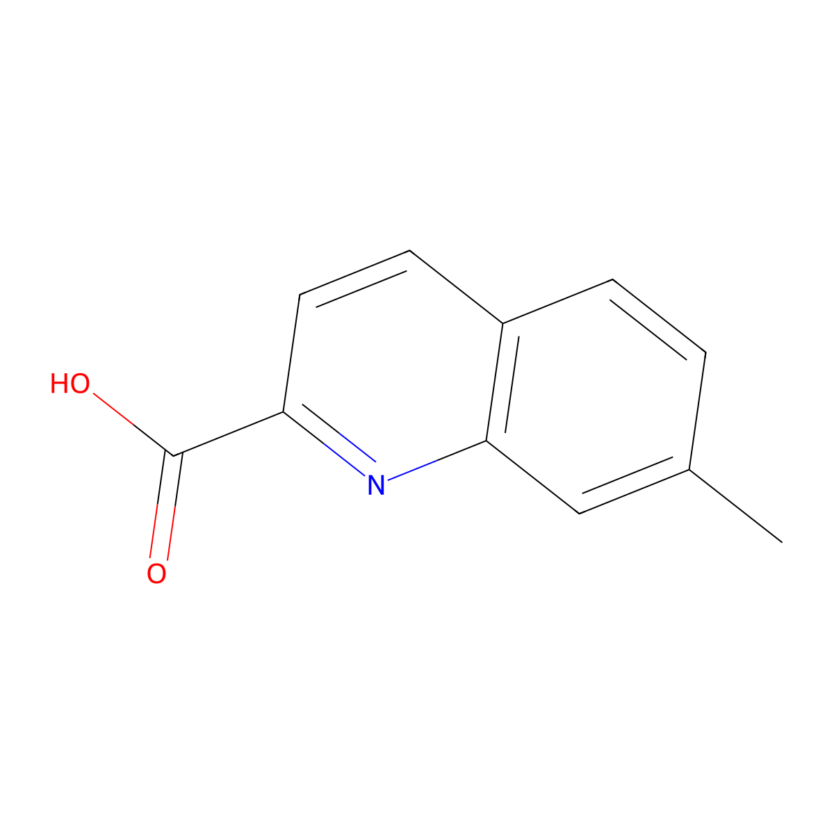7-Methylquinoline-2-carboxylic acid molecular structure, CAS 75434-10-5