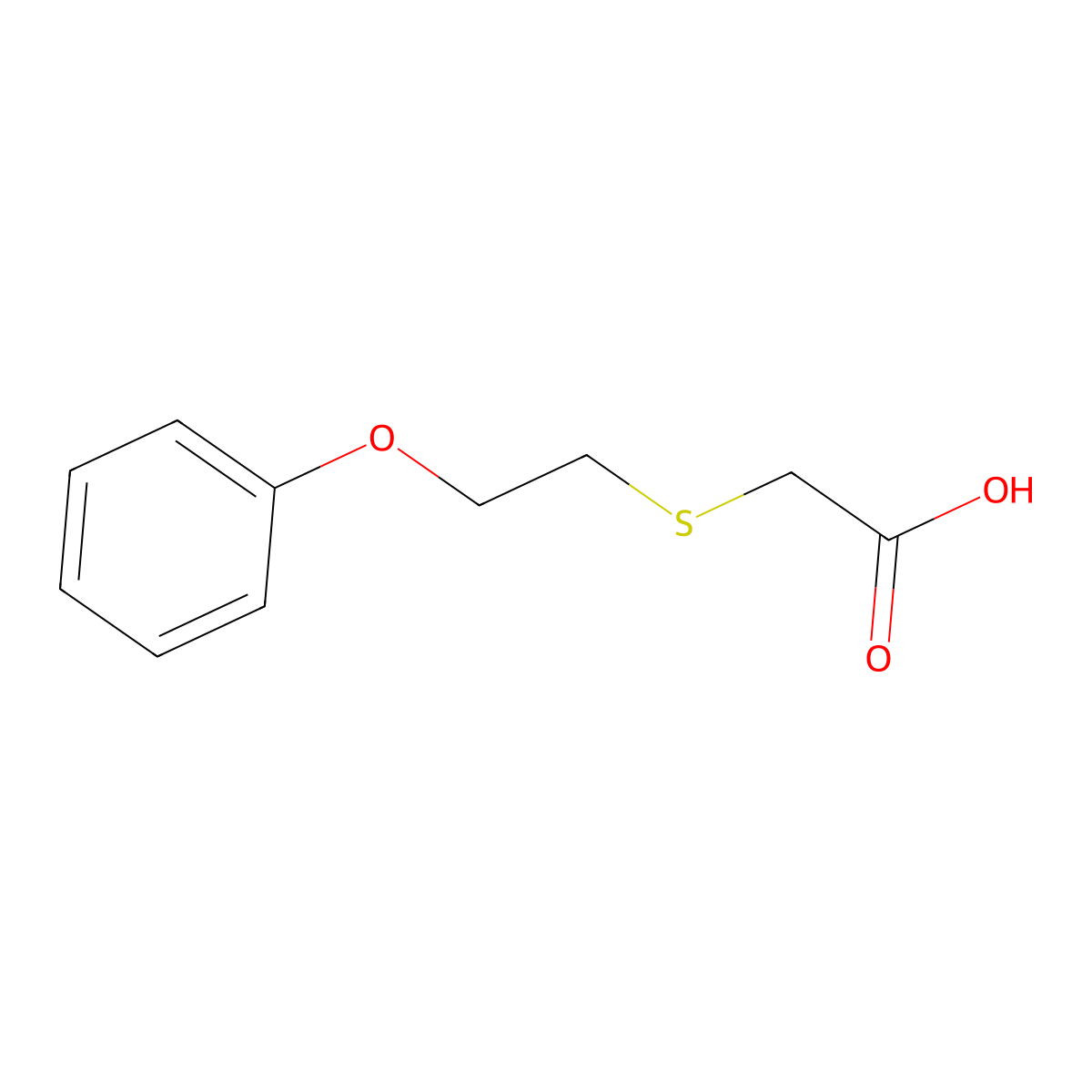 2-[(2-Phenoxyethyl)Thio]Acetic Acid molecular structure, CAS 75434-70-7