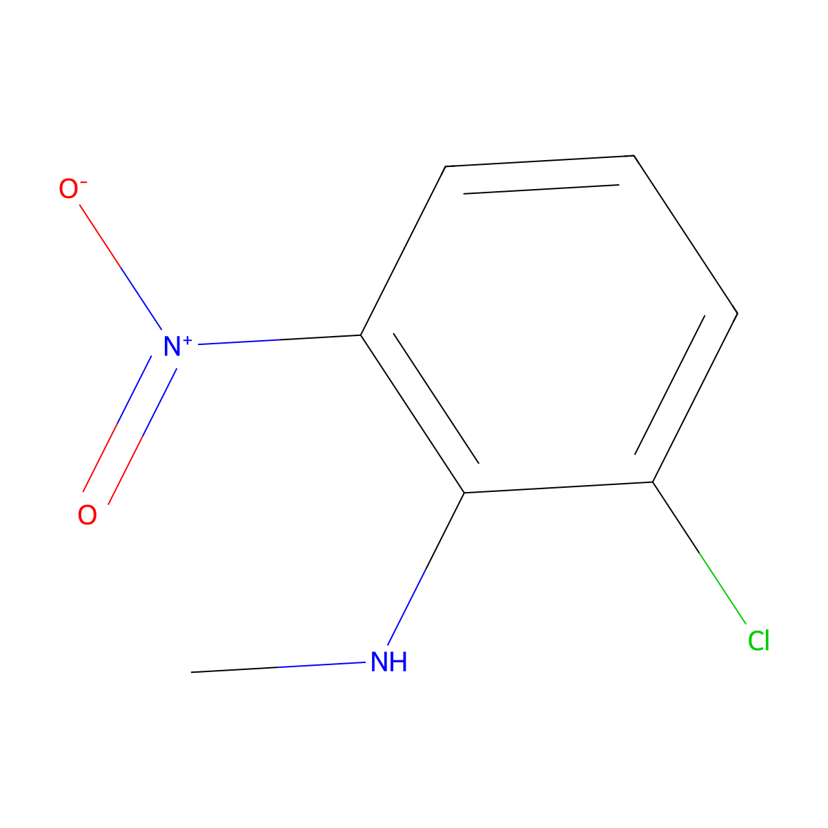 2-Chloro-N-methyl-6-nitroaniline molecular structure, CAS 75438-12-9