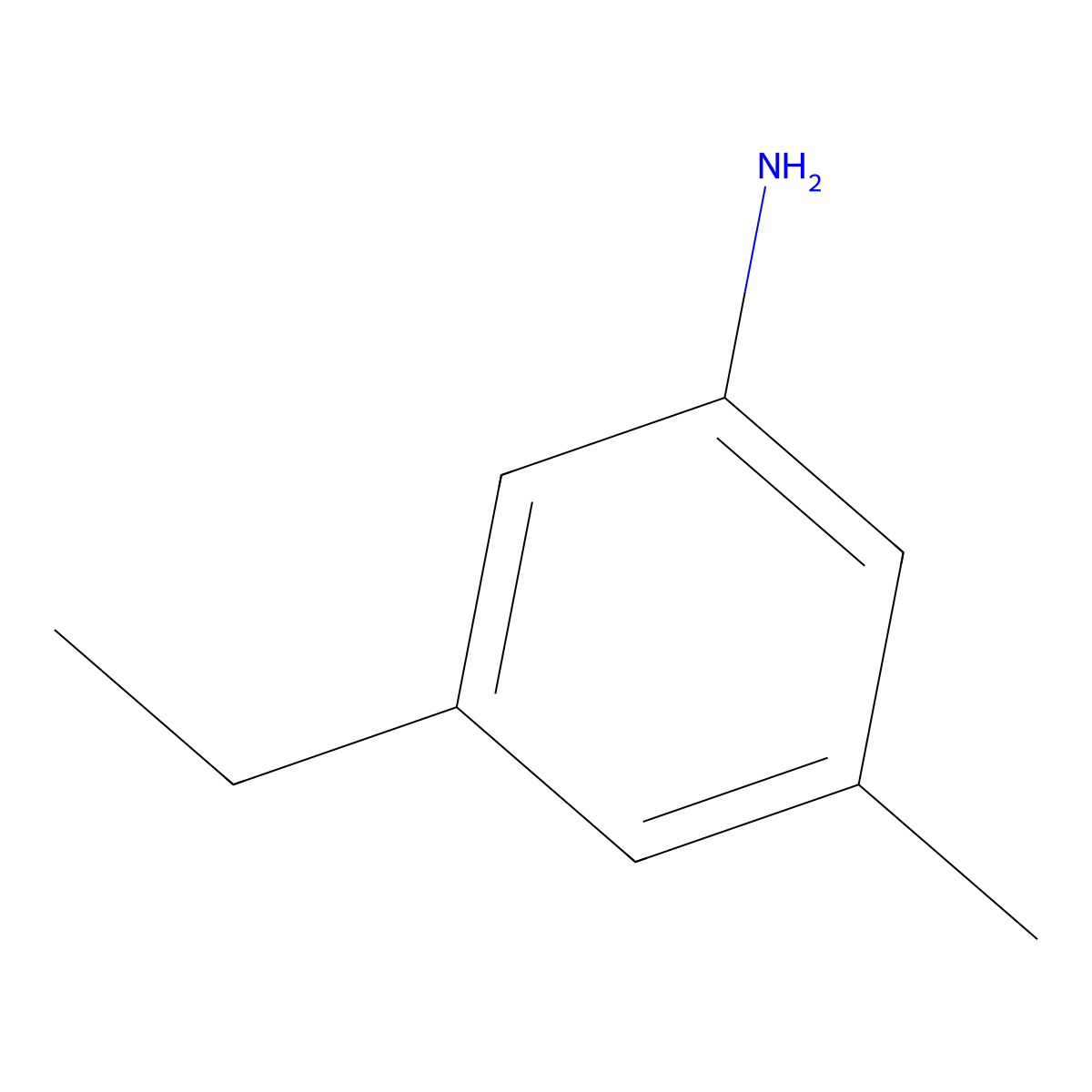3-Ethyl-5-methylaniline molecular structure, CAS 7544-53-8