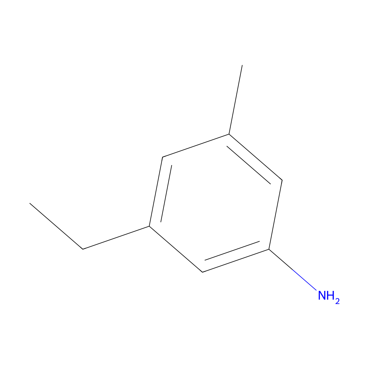 3-Ethyl-5-methylaniline molecular structure, CAS 7544-53-8