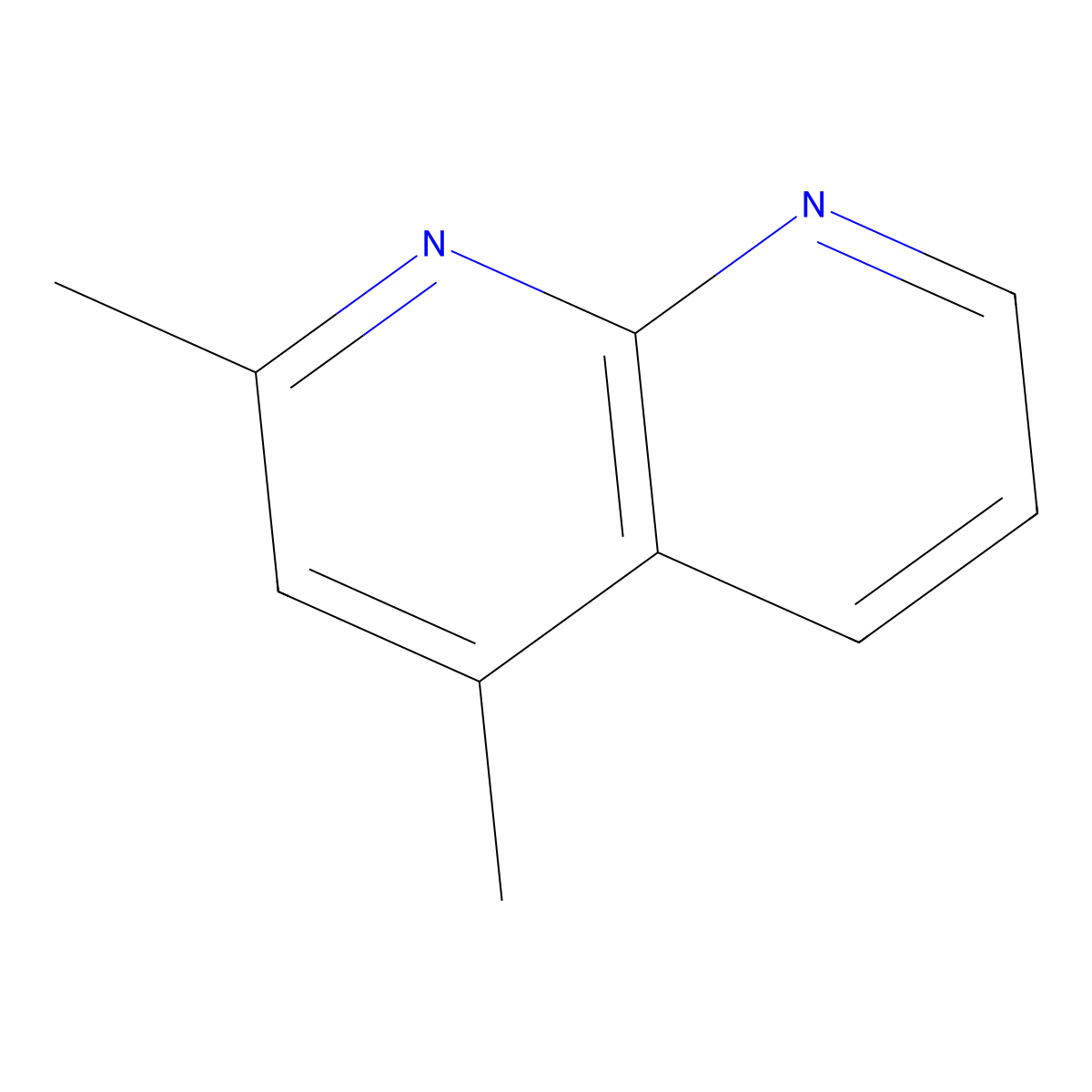2,4-Dimethyl-1,8-naphthyridine molecular structure, CAS 7544-64-1
