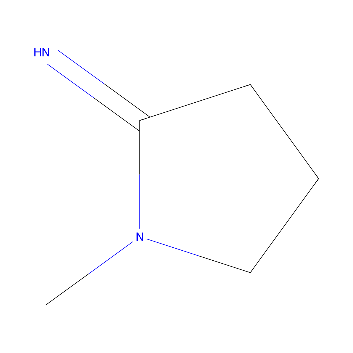 1-Methyl-2-pyrrolidinimine molecular structure, CAS 7544-76-5