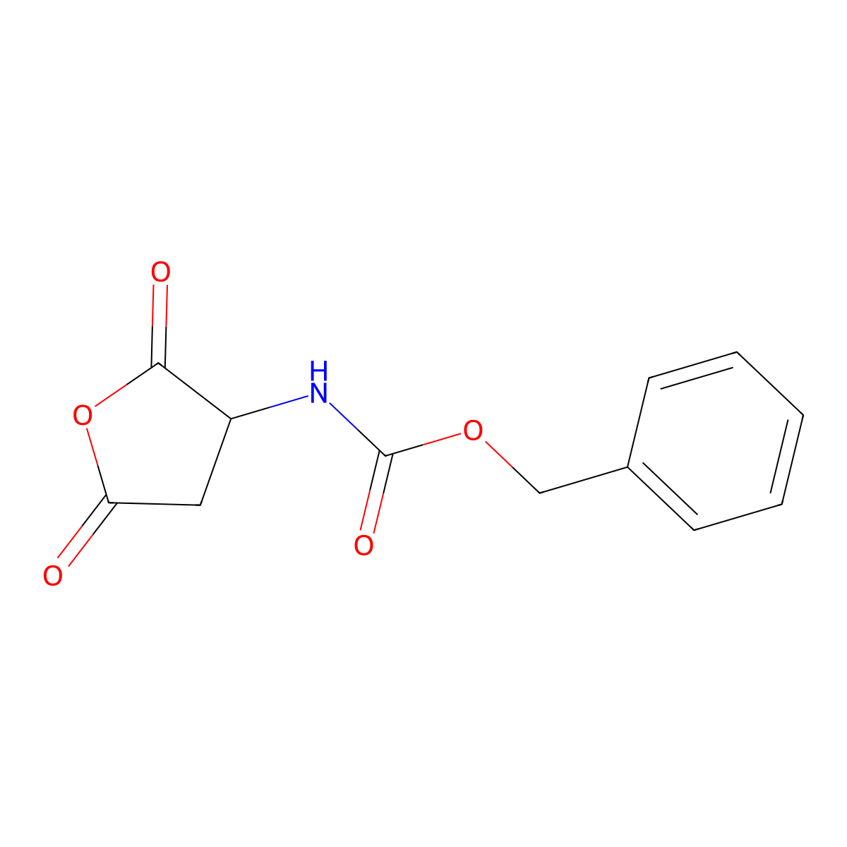(R)-Benzyl (2,5-dioxotetrahydrofuran-3-yl)carbamate molecular structure, CAS 75443-62-8