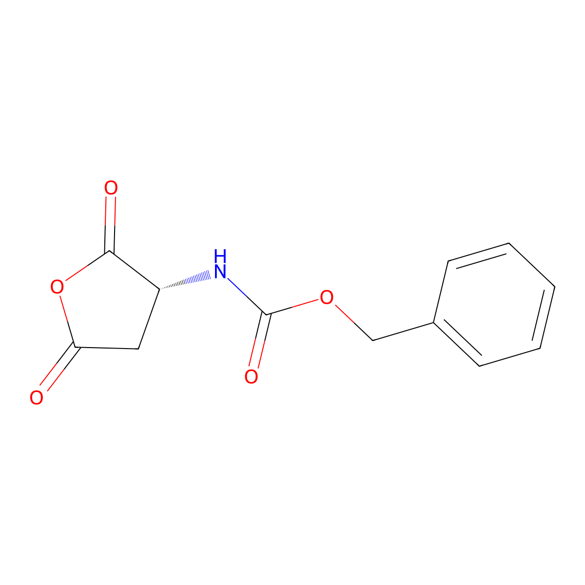 (R)-Benzyl (2,5-dioxotetrahydrofuran-3-yl)carbamate molecular structure, CAS 75443-62-8