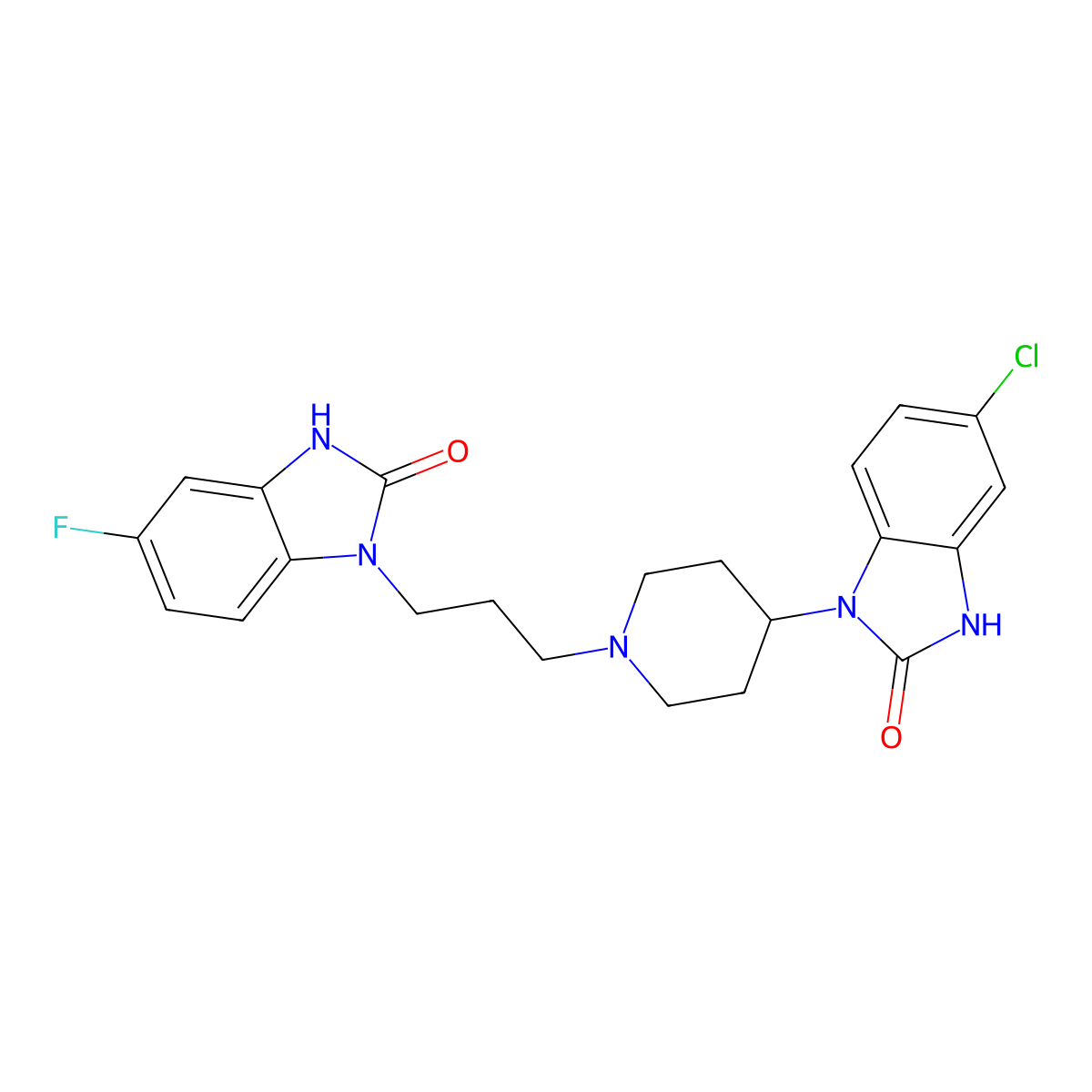 Flumeridone molecular structure, CAS 75444-64-3