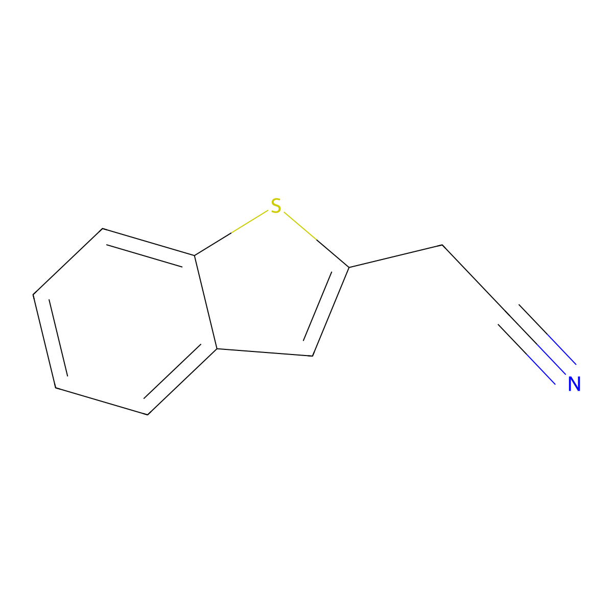 2-(1-Benzothiophen-2-yl)acetonitrile molecular structure, CAS 75444-80-3