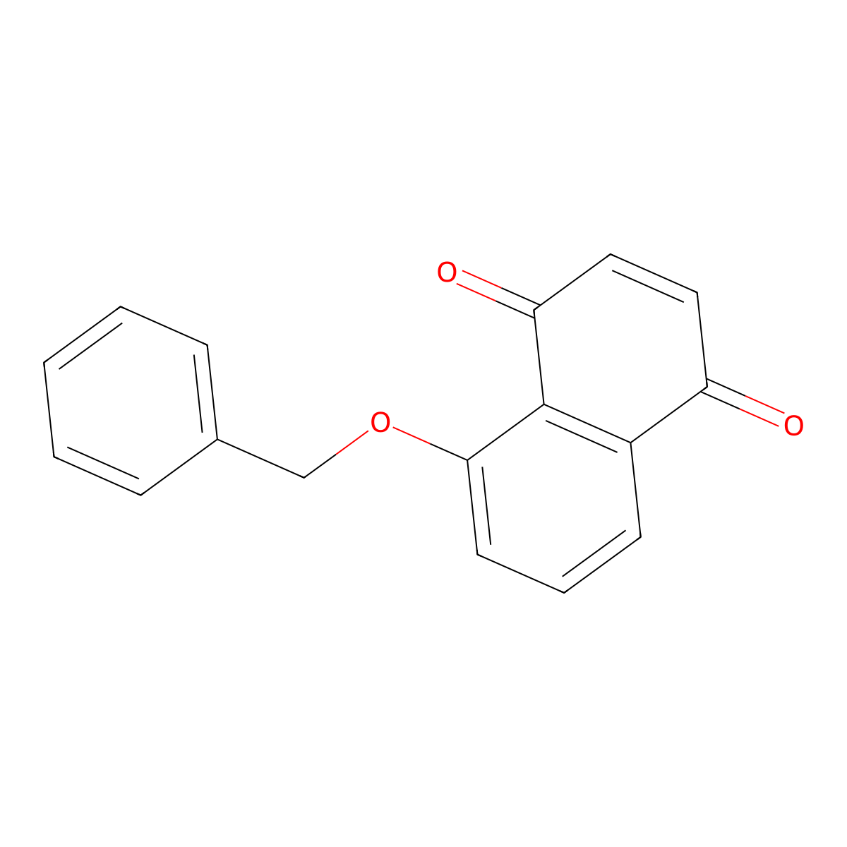 1,4-Naphthalenedione, 5-(phenylmethoxy)- molecular structure, CAS 75445-61-3