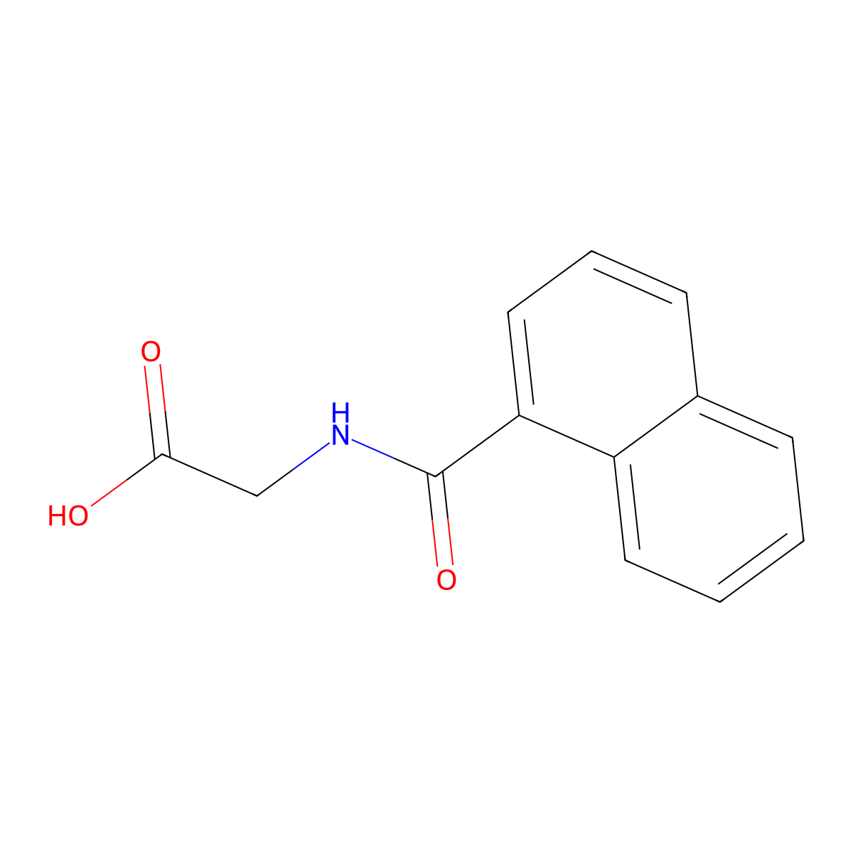 Glycine, N-(1-naphthalenylcarbonyl)- molecular structure, CAS 75446-60-5
