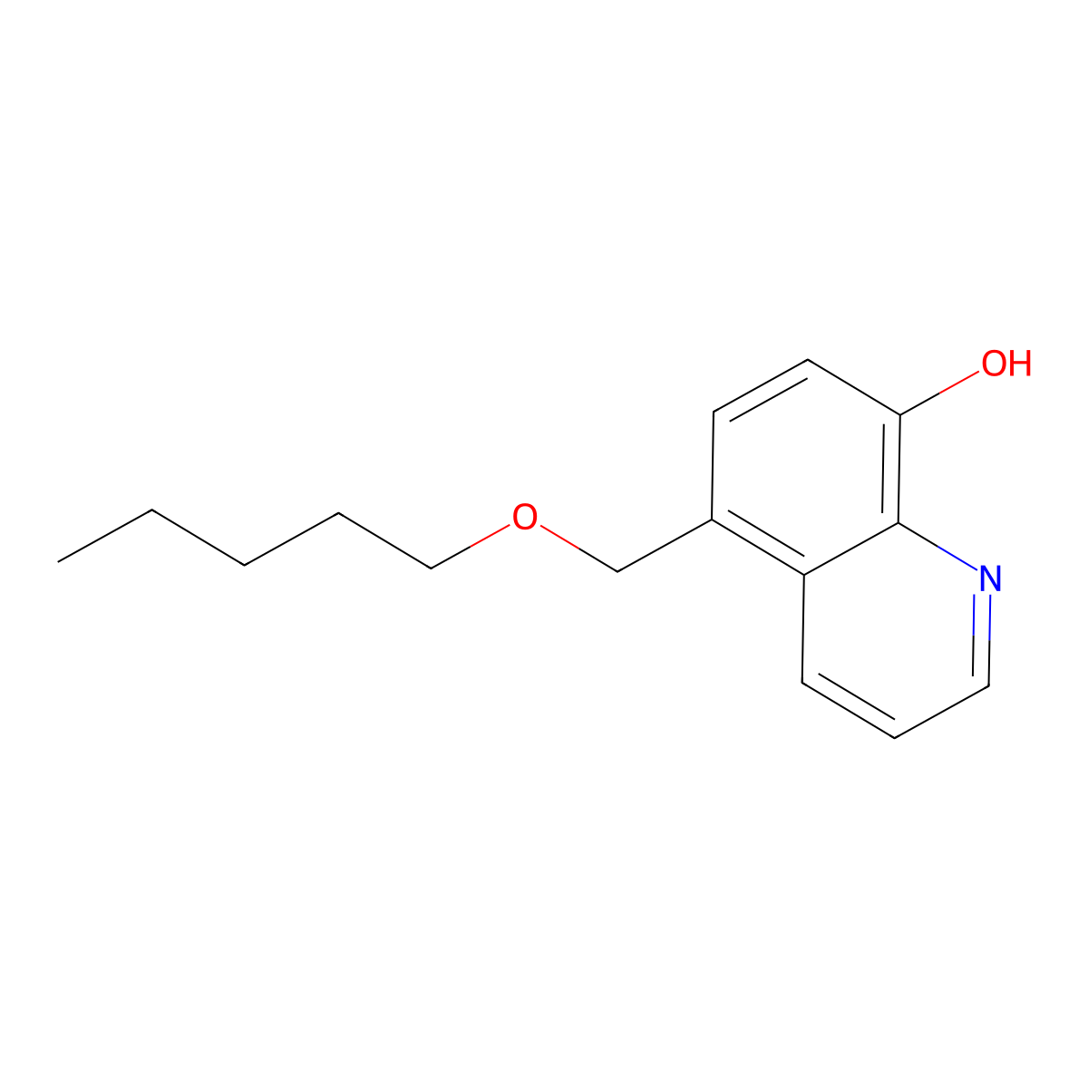 5-((Pentyloxy)methyl)quinolin-8-ol molecular structure, CAS 7545-60-0