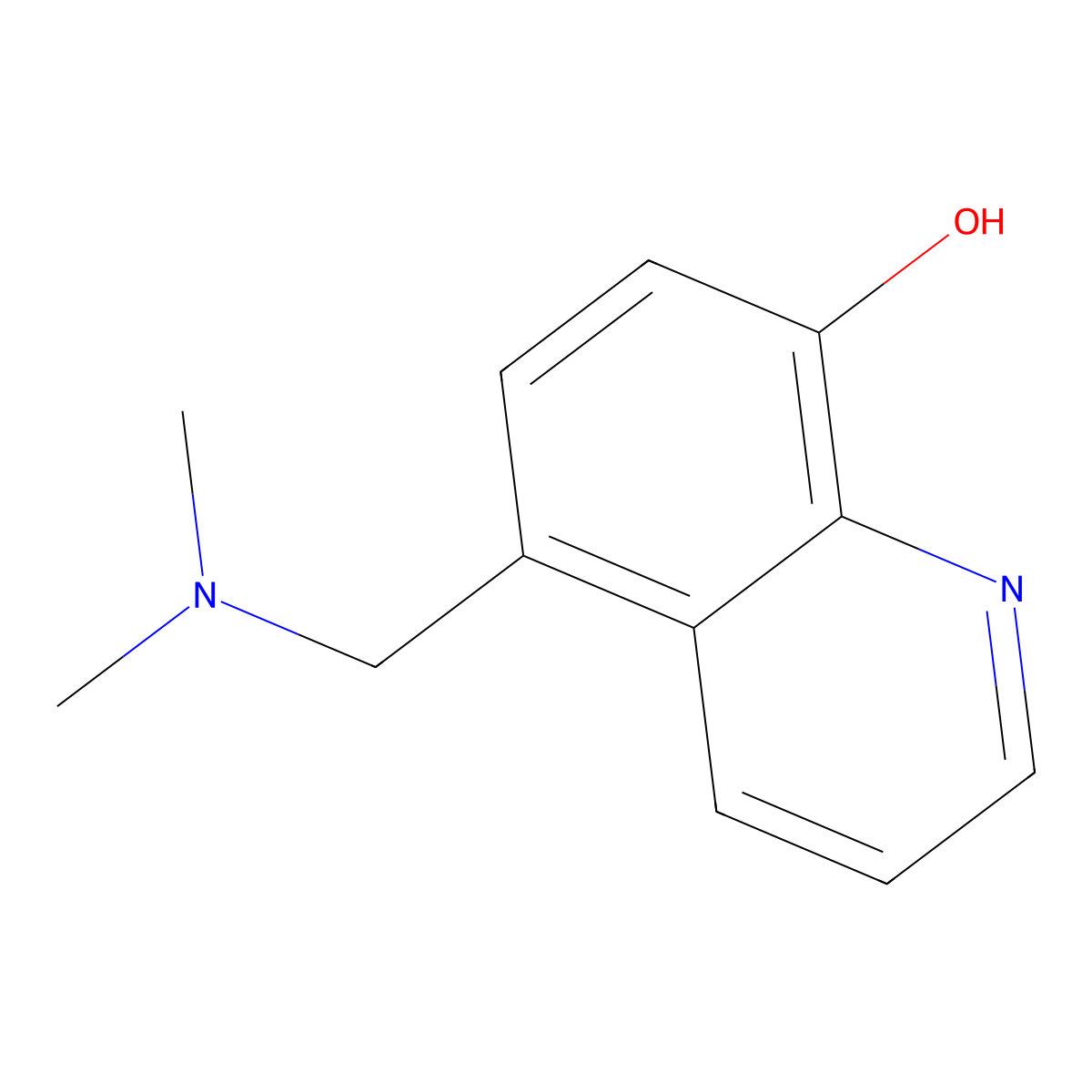 5-((Dimethylamino)methyl)quinolin-8-ol molecular structure, CAS 7545-62-2