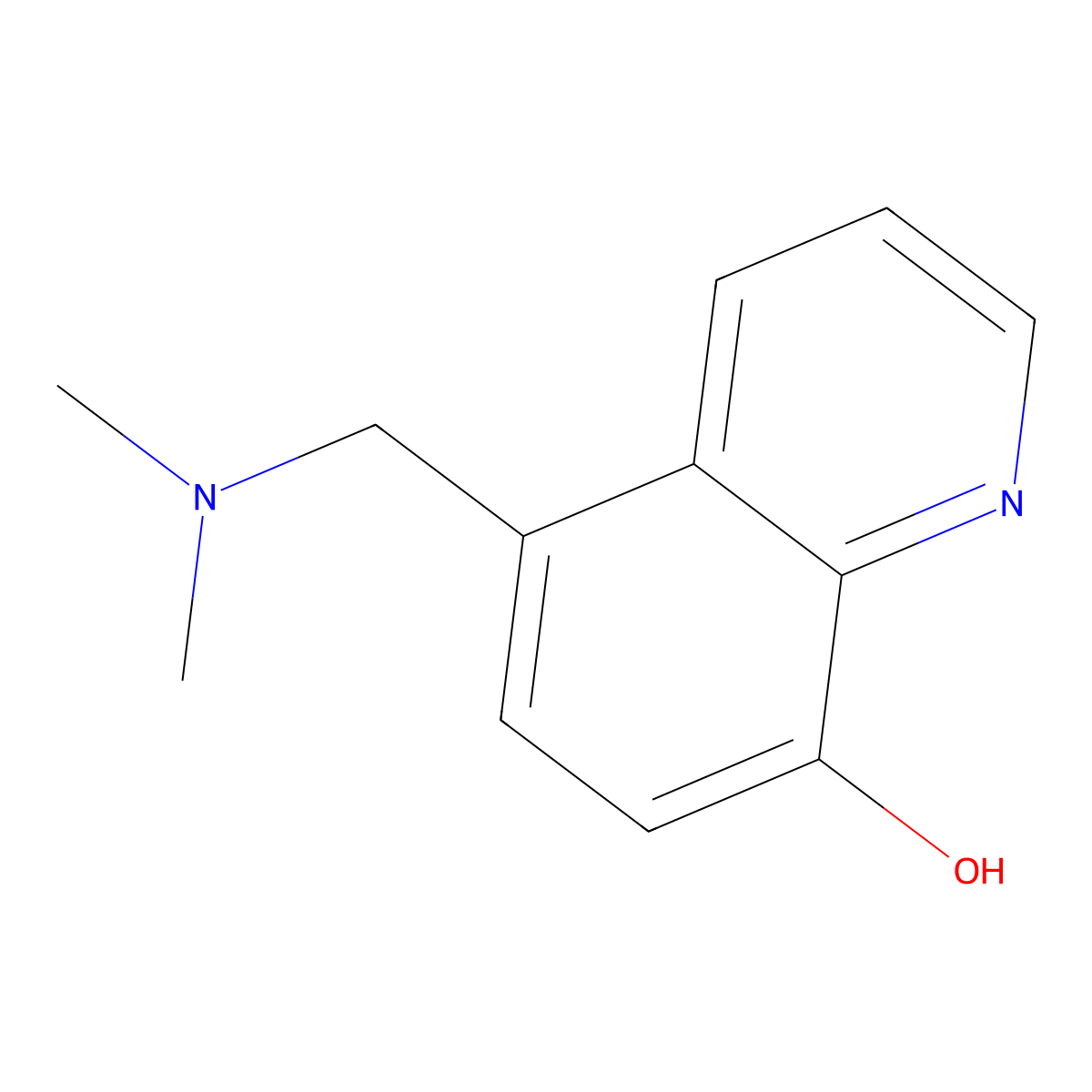 5-((Dimethylamino)methyl)quinolin-8-ol molecular structure, CAS 7545-62-2