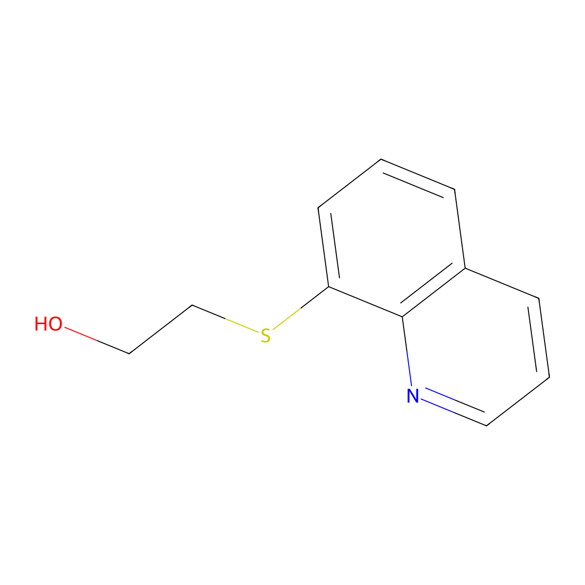 Ethanol, 2-(8-quinolylthio)- molecular structure, CAS 7545-91-7