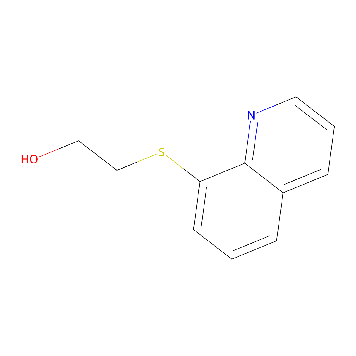 Ethanol, 2-(8-quinolylthio)- molecular structure, CAS 7545-91-7