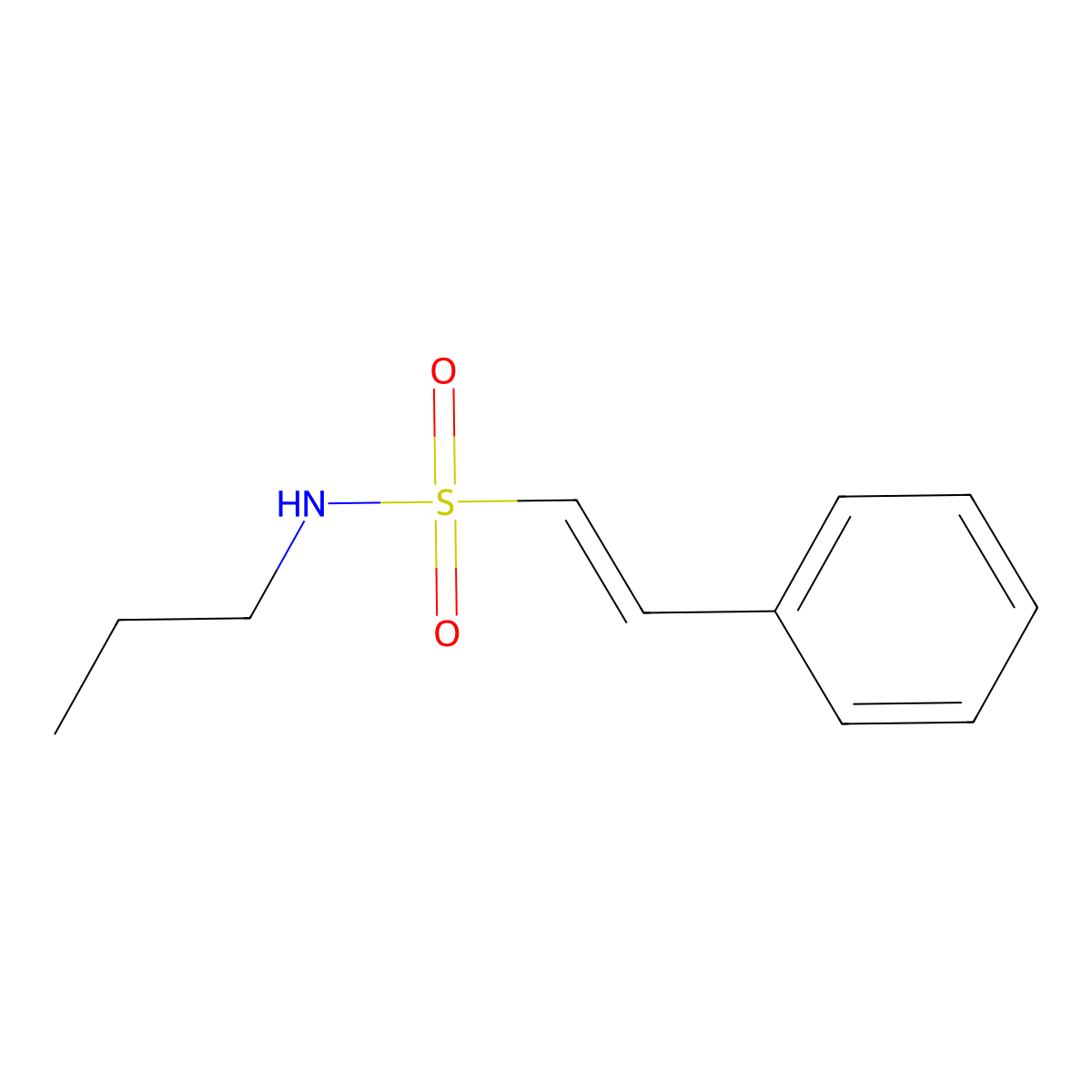 2-phenyl-N-propylethene-1-sulfonamide molecular structure, CAS 75454-28-3