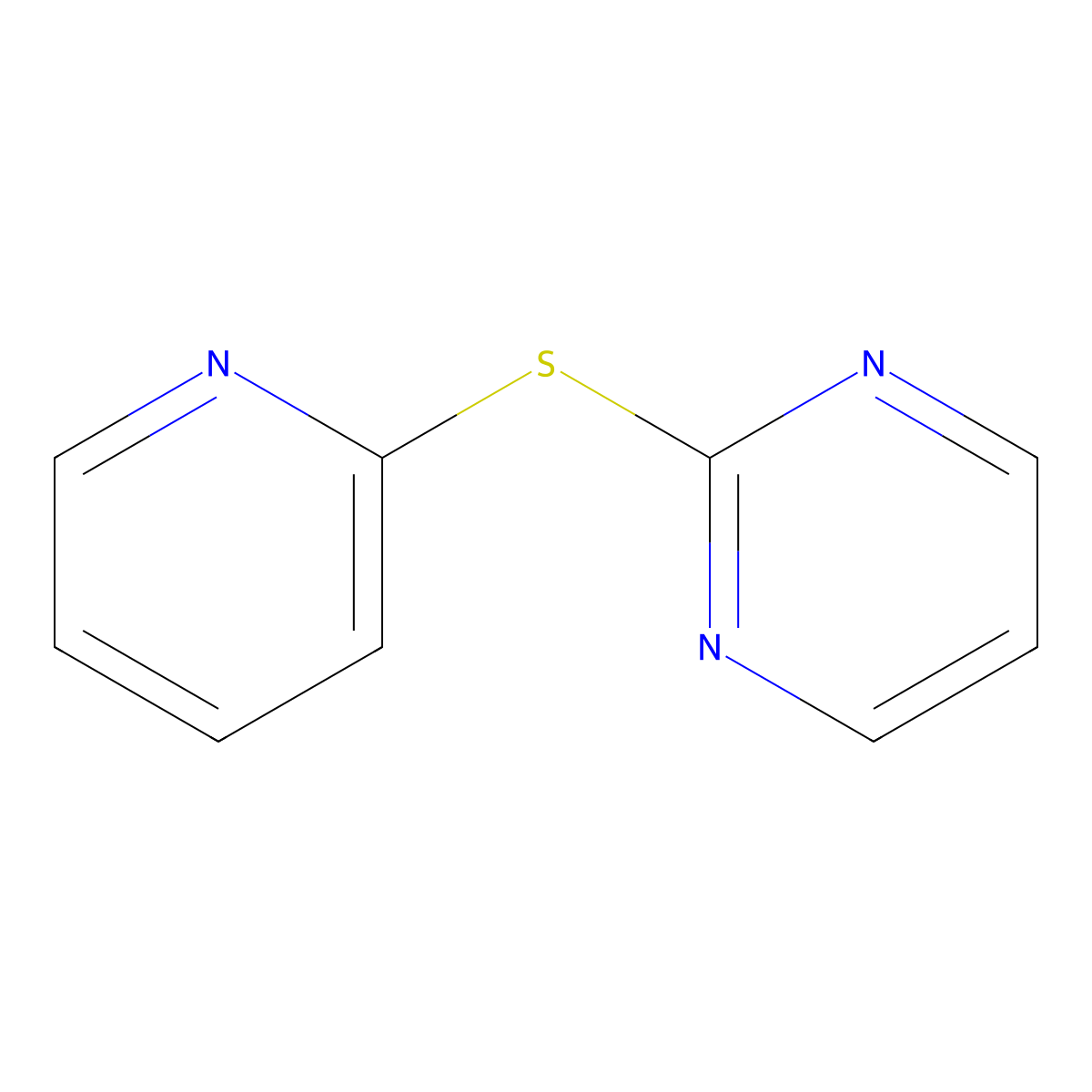 2-Pyridin-2-ylsulfanylpyrimidine molecular structure, CAS 75464-86-7