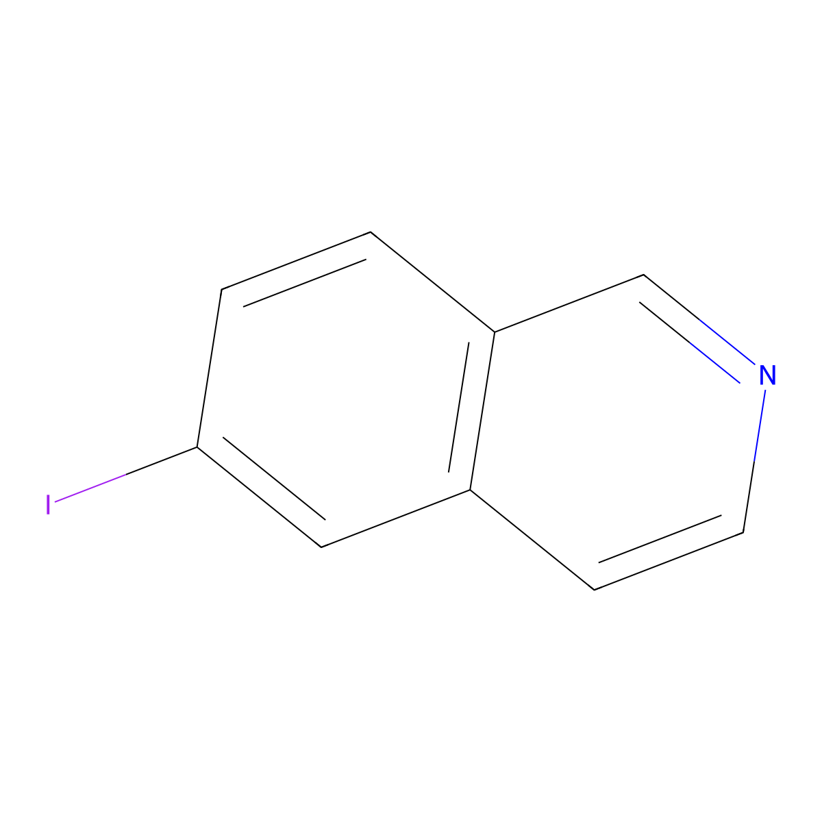 6-Iodoisoquinoline molecular structure, CAS 75476-84-5