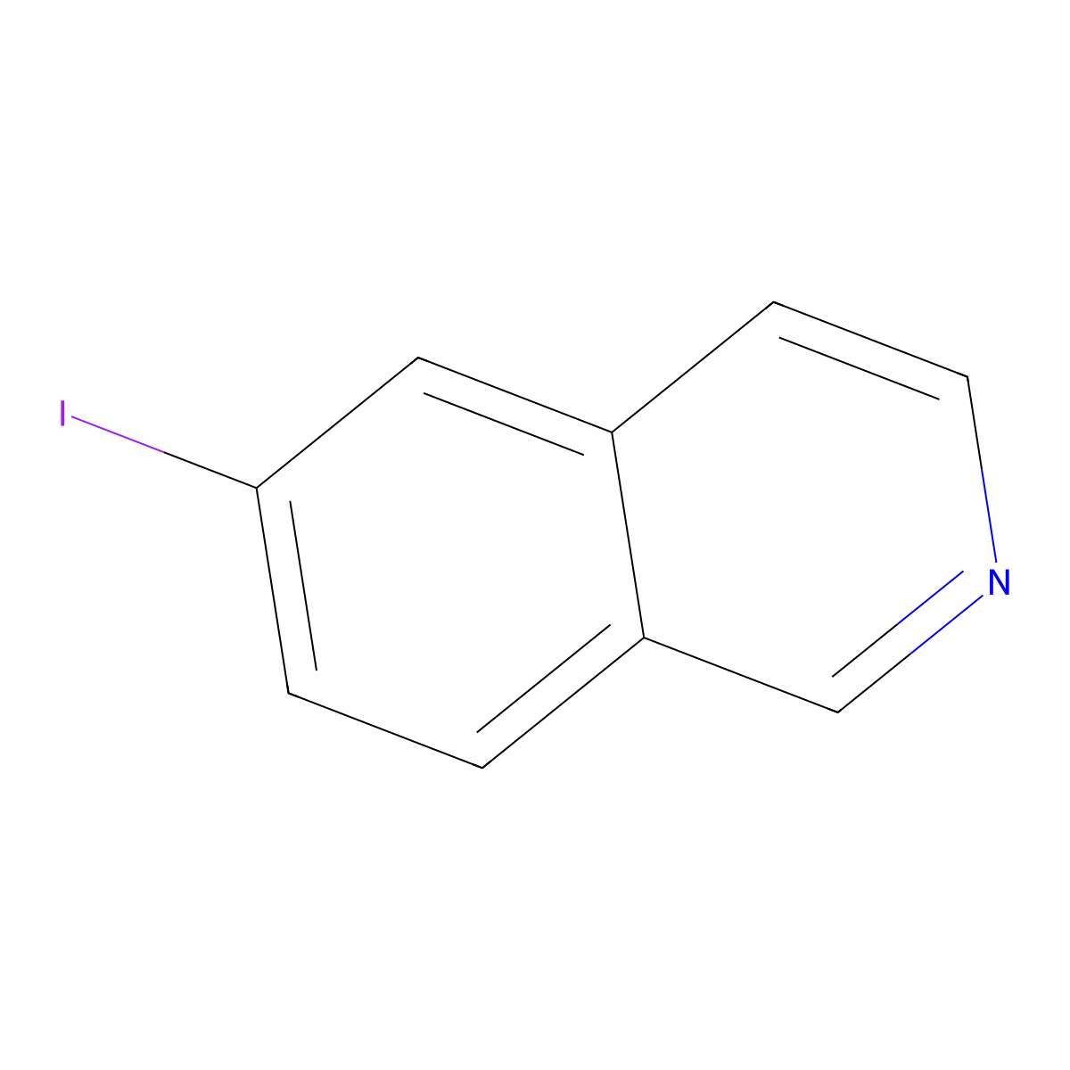 6-Iodoisoquinoline molecular structure, CAS 75476-84-5