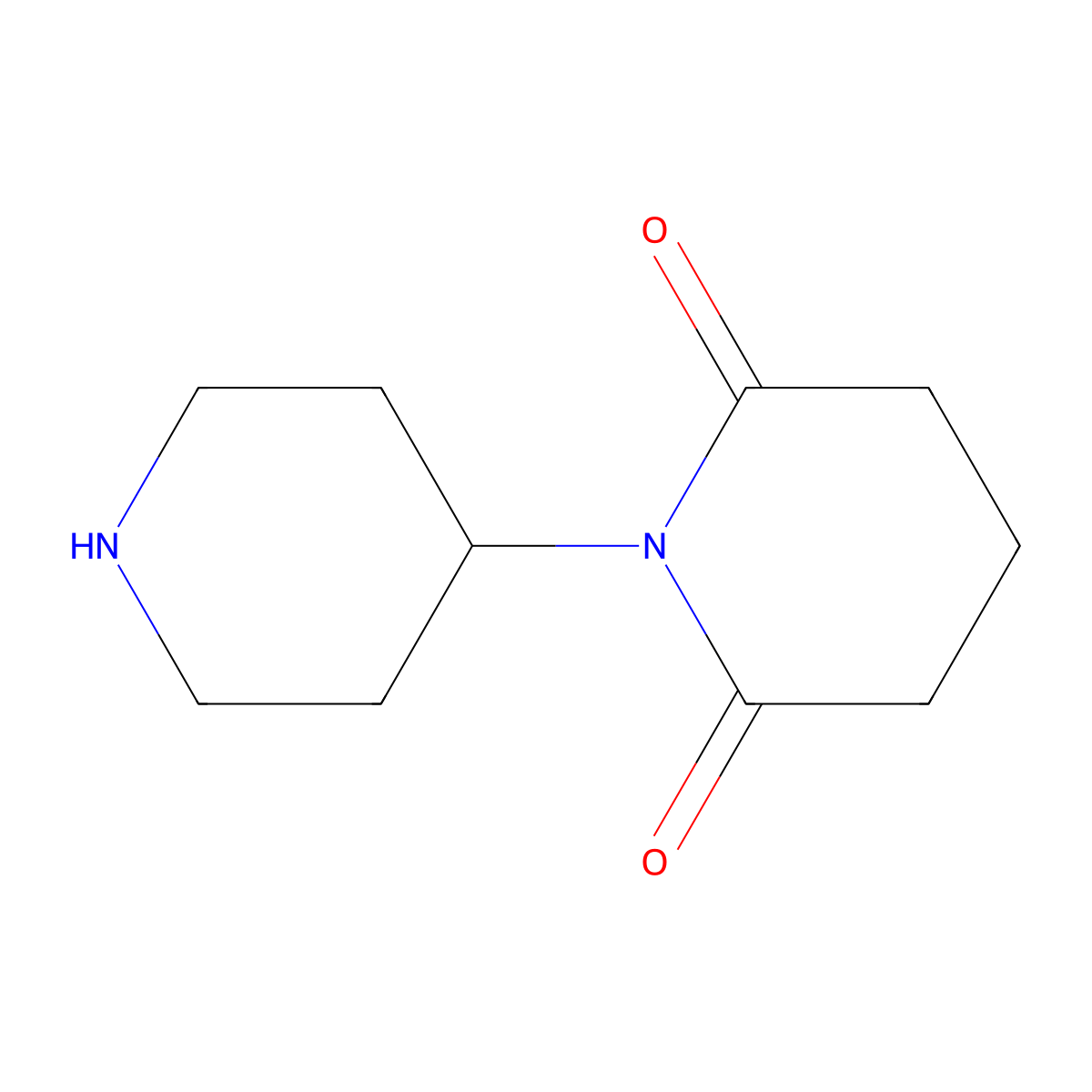 1-(Piperidin-4-yl)piperidine-2,6-dione molecular structure, CAS 75483-36-2
