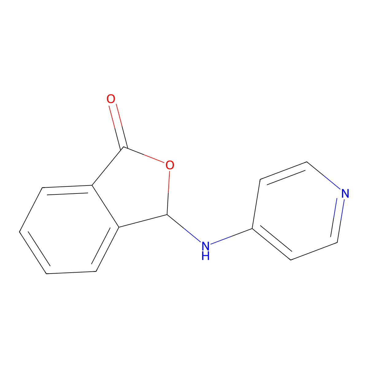 3-(4-Pyridylamino)phthalide molecular structure, CAS 75483-56-6