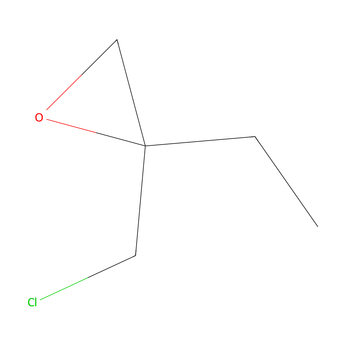 2-(Chloromethyl)-1,2-epoxybutane molecular structure, CAS 75484-32-1