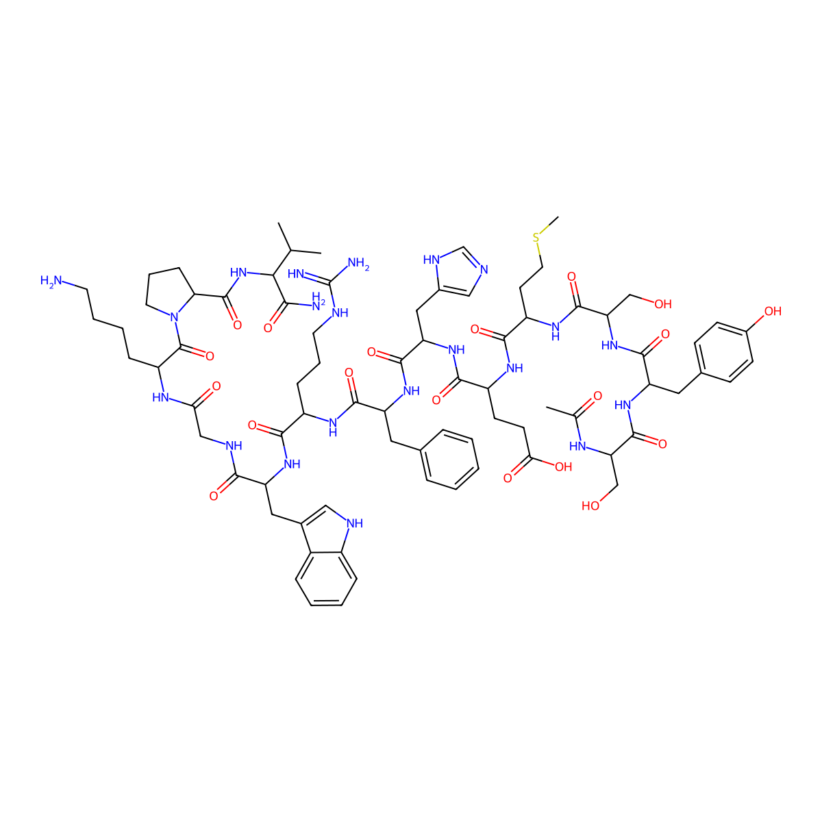 Msh, 2-tyr-alpha- molecular structure, CAS 75487-36-4