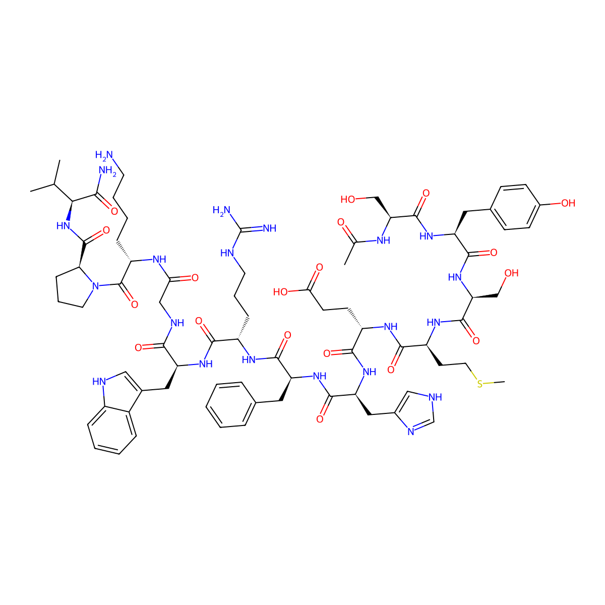 Msh, 2-tyr-alpha- molecular structure, CAS 75487-36-4