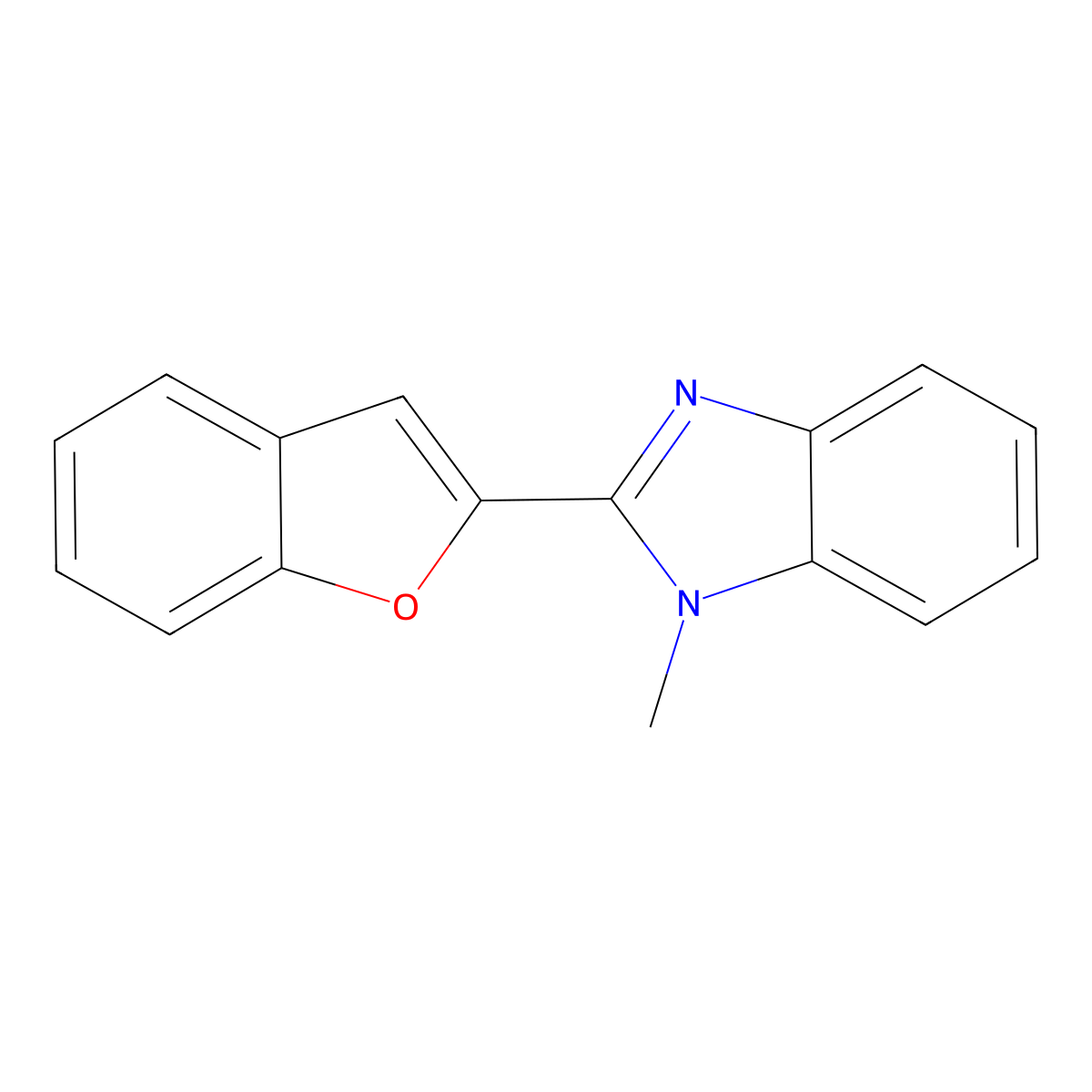 2-(2-Benzofuranyl)-1-methyl-1H-benzimidazole molecular structure, CAS 75487-60-4