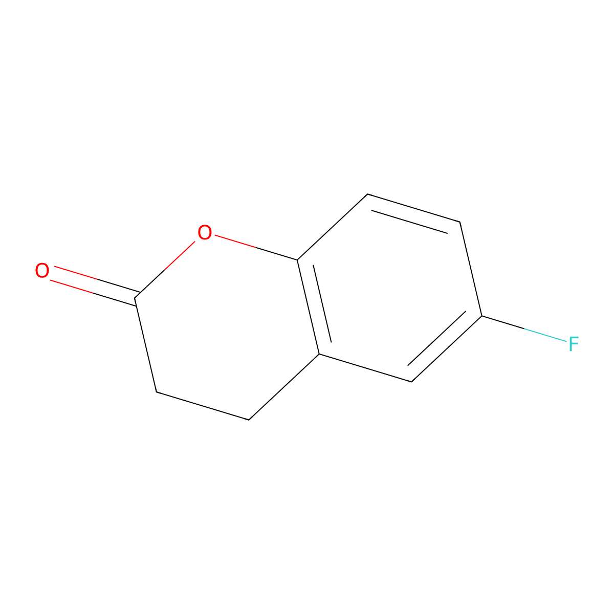 6-fluoro-3,4-dihydro-2H-1-benzopyran-2-one molecular structure, CAS 75487-95-5