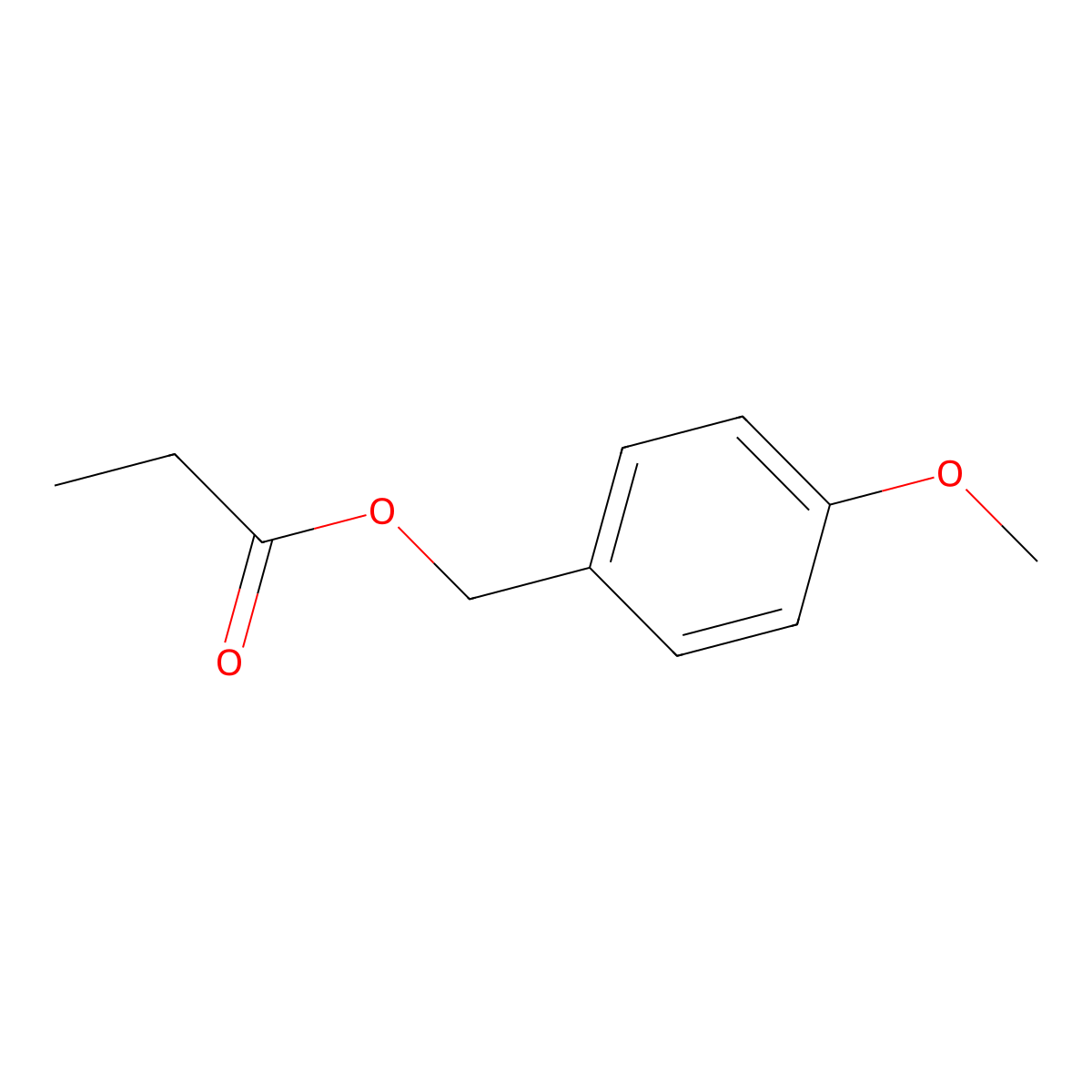 Anisyl propionate molecular structure, CAS 7549-33-9
