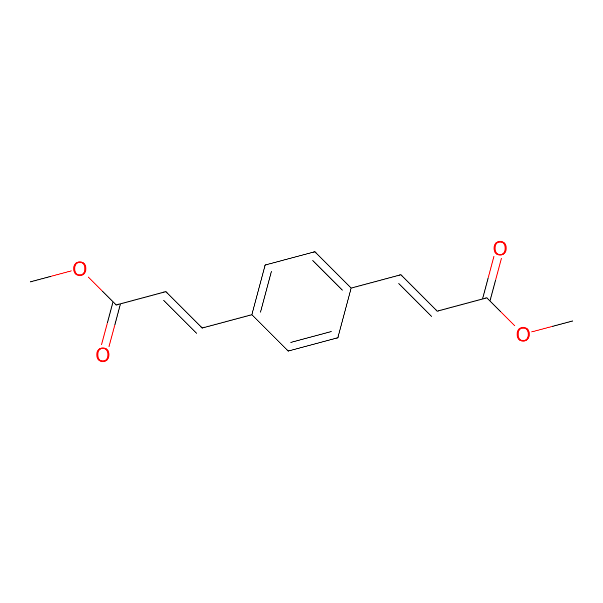 Dimethyl 1,4-Phenylenediacrylate molecular structure, CAS 7549-44-2
