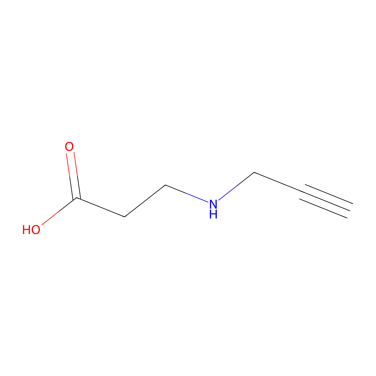 3-[(Prop-2-yn-1-yl)amino]propanoic acid molecular structure, CAS 754916-28-4