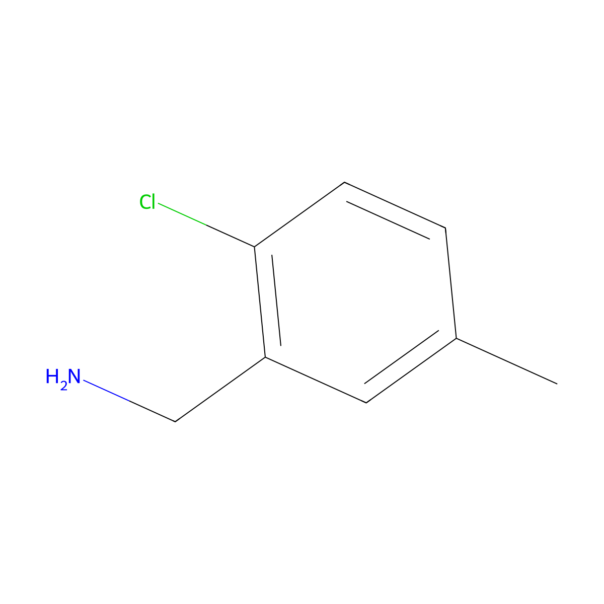 (2-Chloro-5-methylphenyl)methanamine molecular structure, CAS 754917-70-9