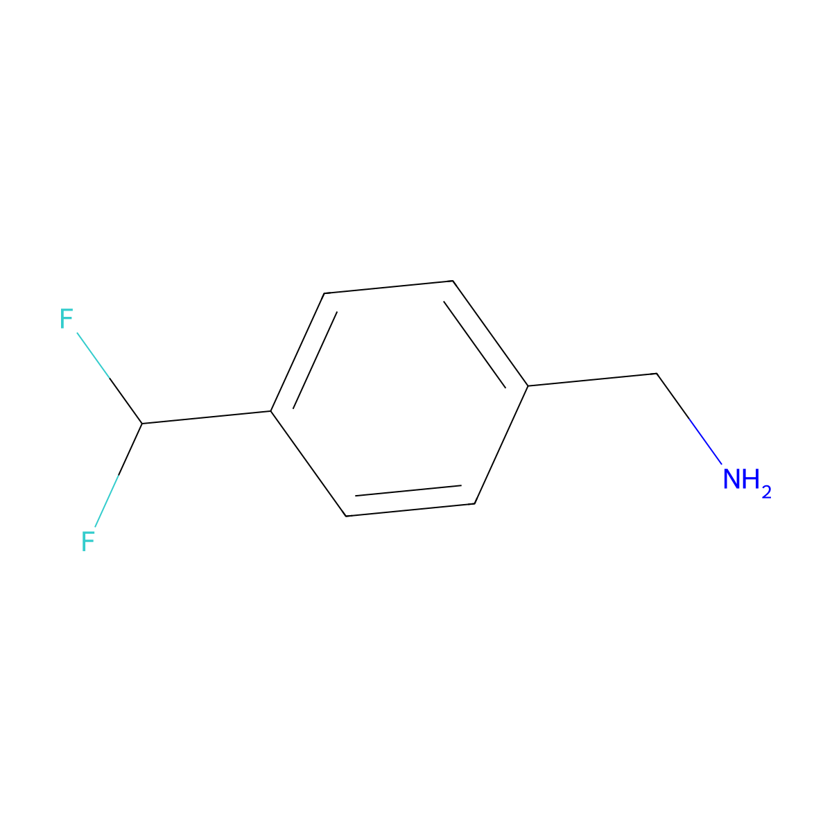 (4-(Difluoromethyl)phenyl)methanamine molecular structure, CAS 754920-30-4