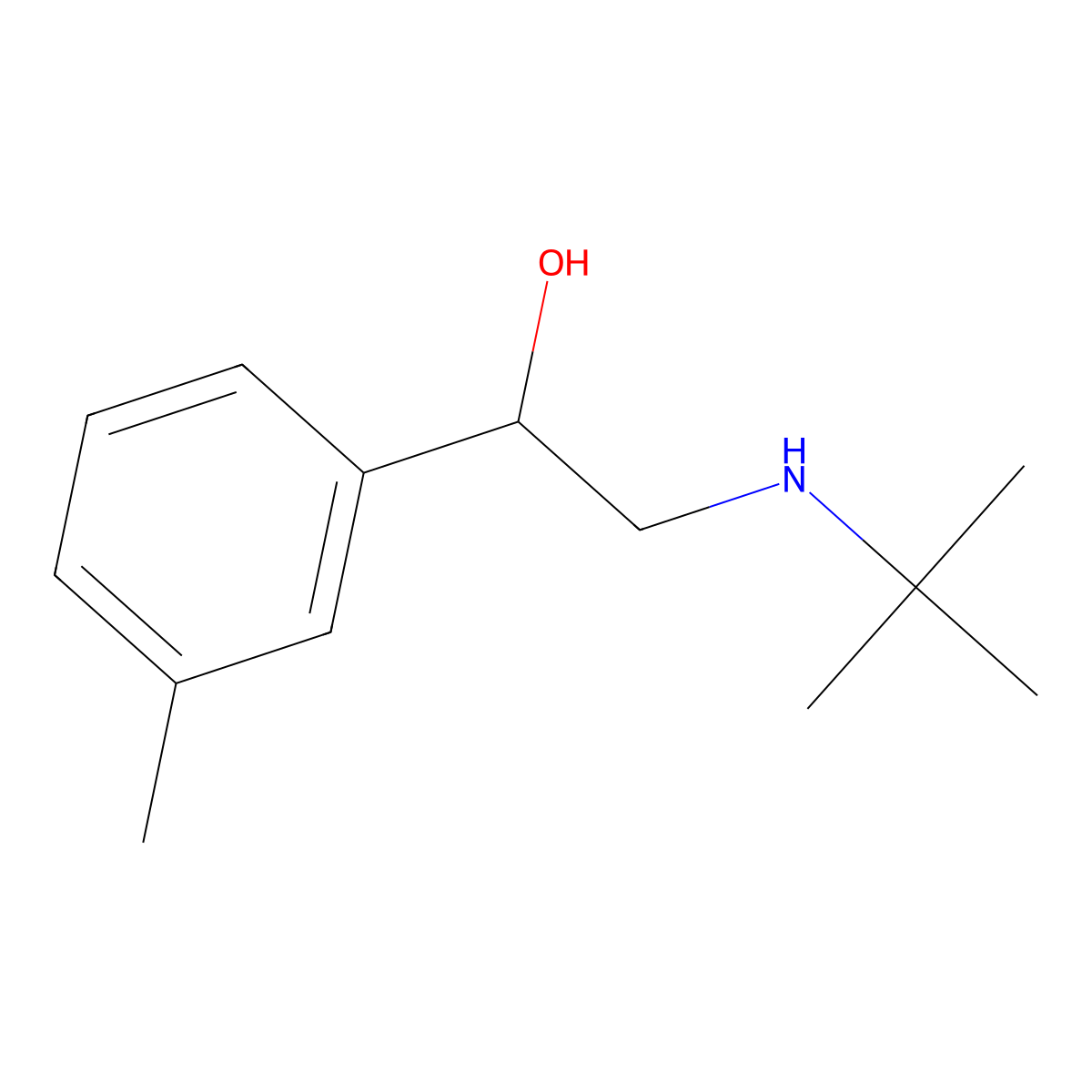 2-(Tert-butylamino)-1-(m-tolyl)ethan-1-ol molecular structure, CAS 754924-97-5