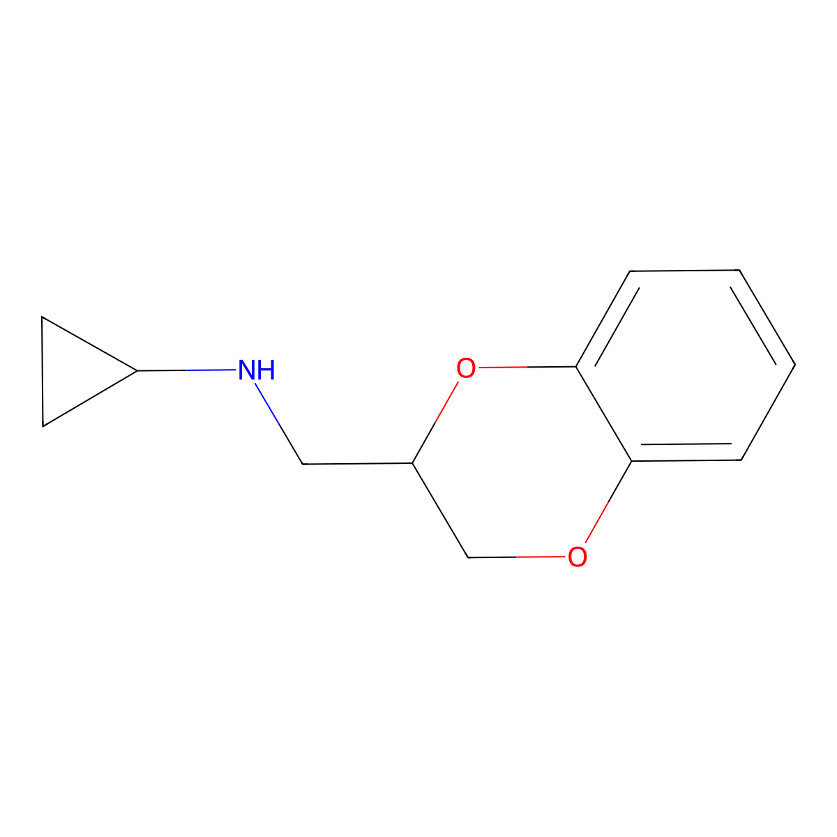 Cyclopropyl-(2,3-dihydro-benzo[1,4]dioxin-2-ylmethyl)-amine molecular structure, CAS 754928-49-9