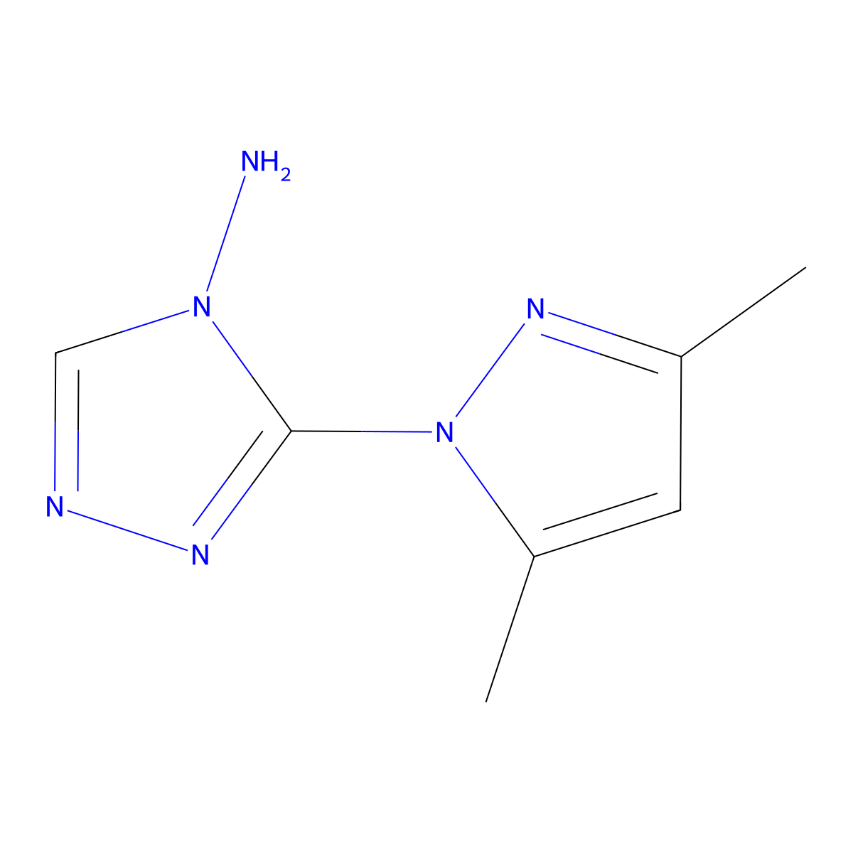 3-(3,5-Dimethyl-1H-pyrazol-1-yl)-4H-1,2,4-triazol-4-amine molecular structure, CAS 754941-99-6
