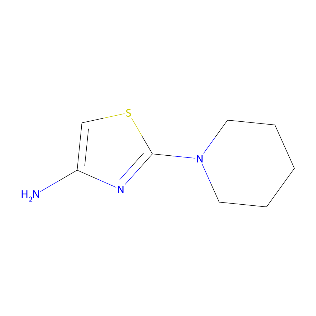 2-(1-Piperidinyl)-1,3-Thiazol-4-Amine molecular structure, CAS 754954-64-8