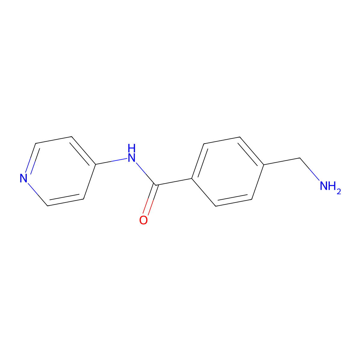 4-(aminomethyl)-N-(pyridin-4-yl)benzamide molecular structure, CAS 754955-42-5