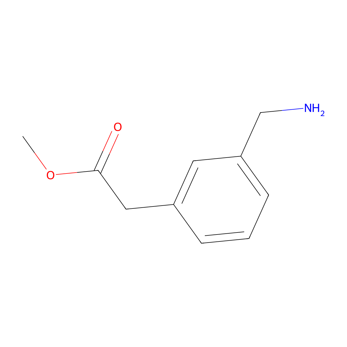 Methyl 2-[3-(aminomethyl)phenyl]acetate molecular structure, CAS 754959-55-2