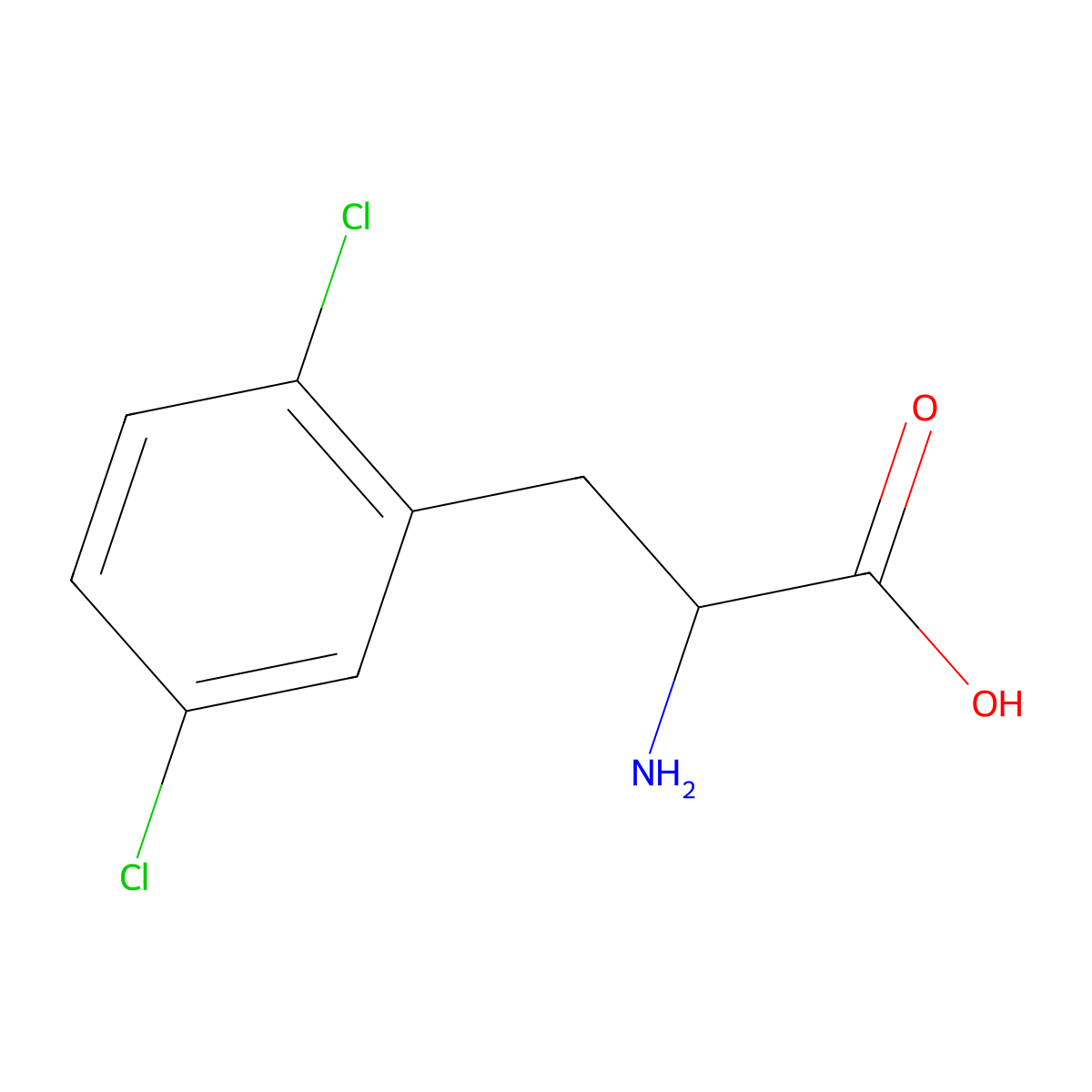(S)-2-Amino-3-(2,5-dichlorophenyl)propanoic acid molecular structure, CAS 754971-91-0